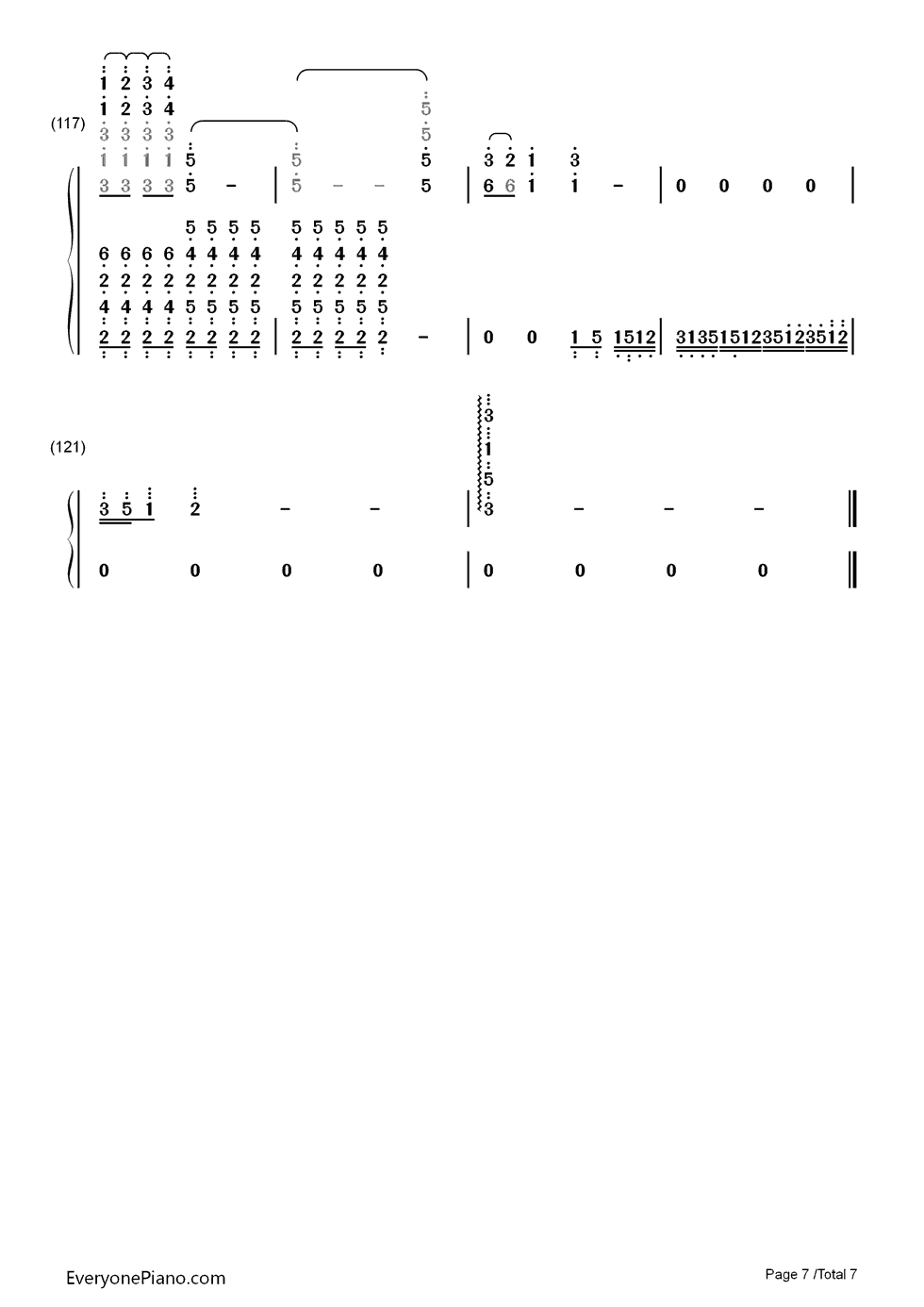 永远的朋友钢琴简谱-数字双手-孙楠  张惠妹7