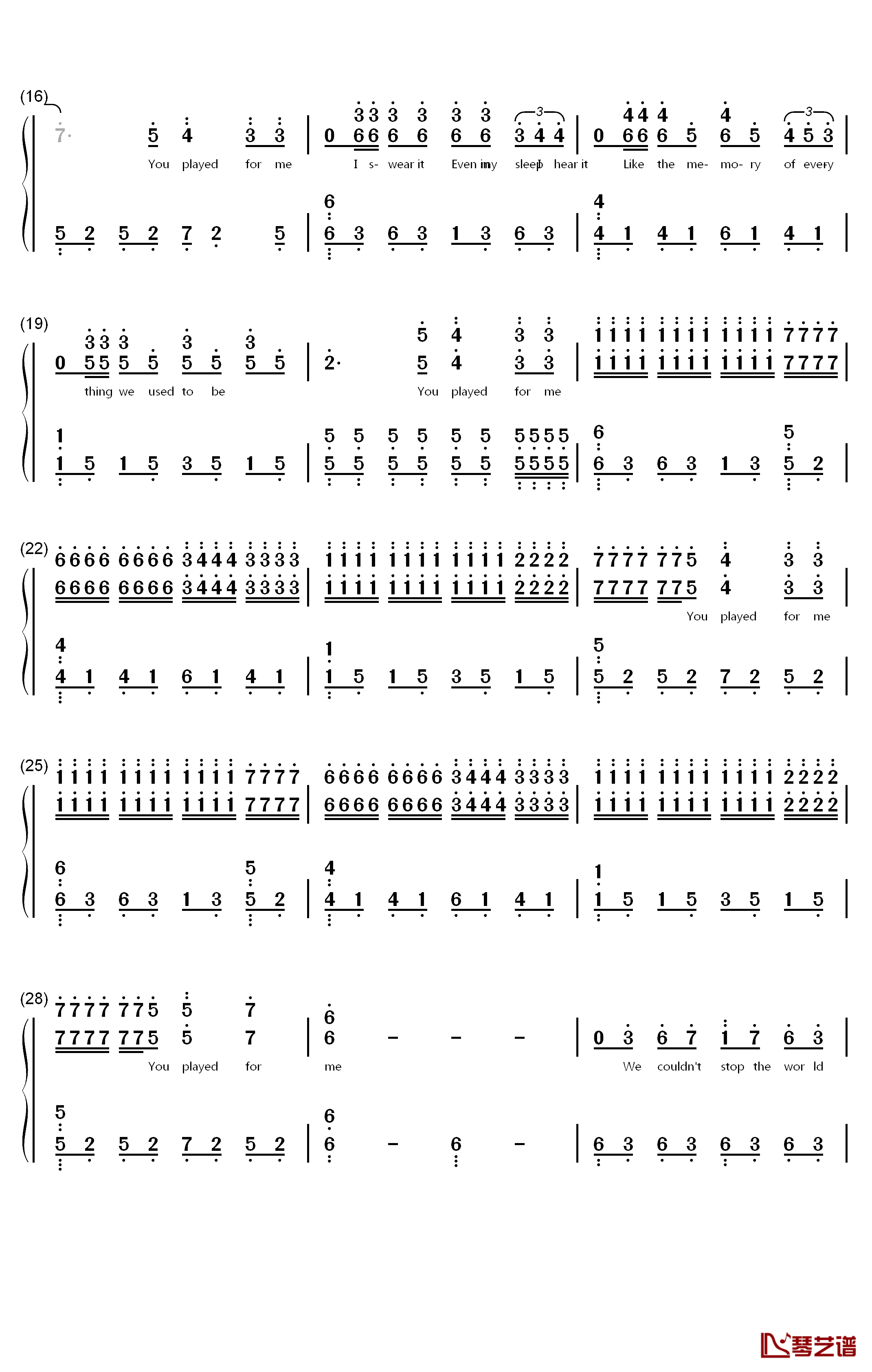 Play钢琴简谱-数字双手-K-391 Alan Walker Tungevaag Mangoo2