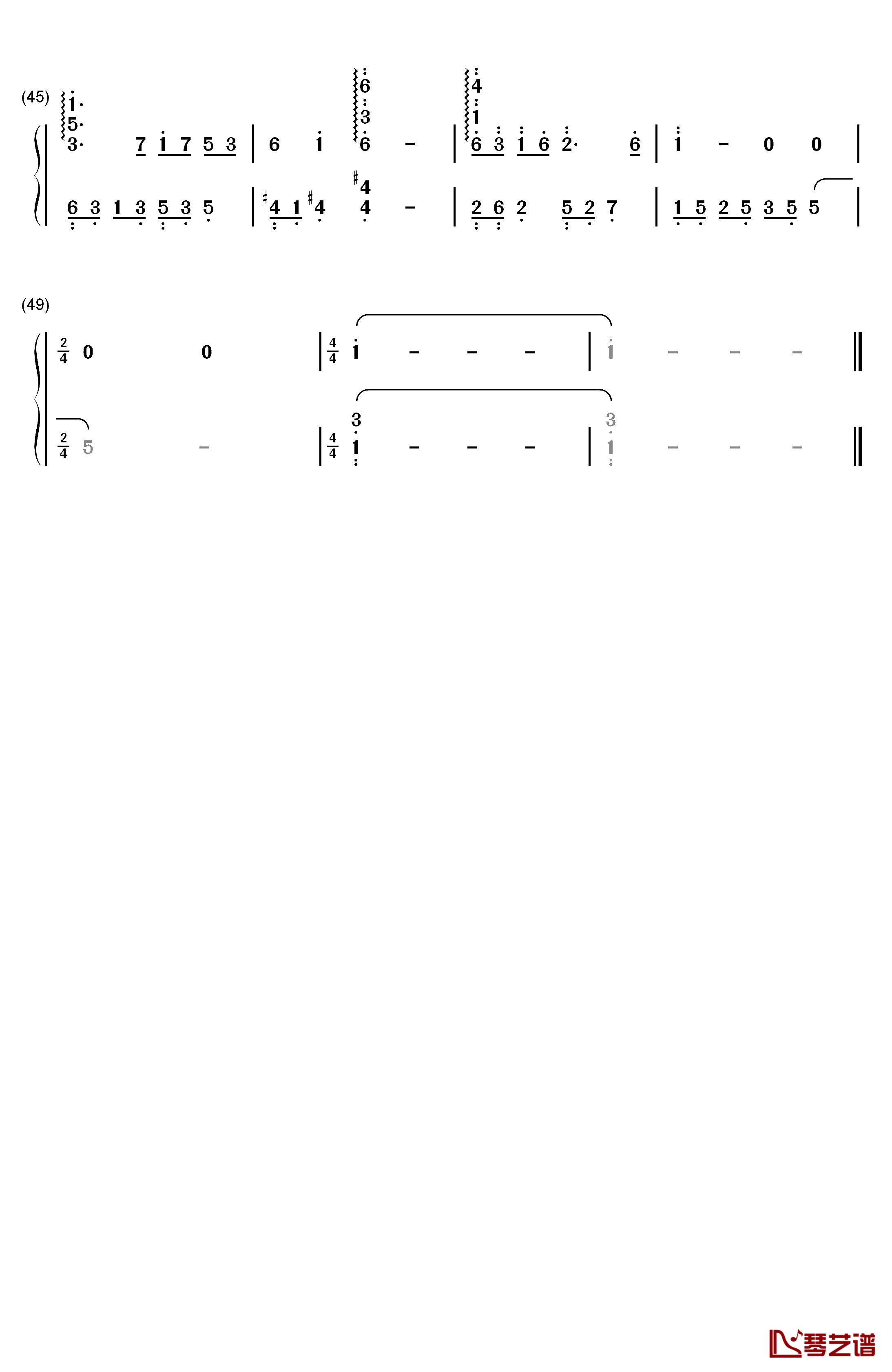 回忆的温度钢琴简谱-数字双手-石进3