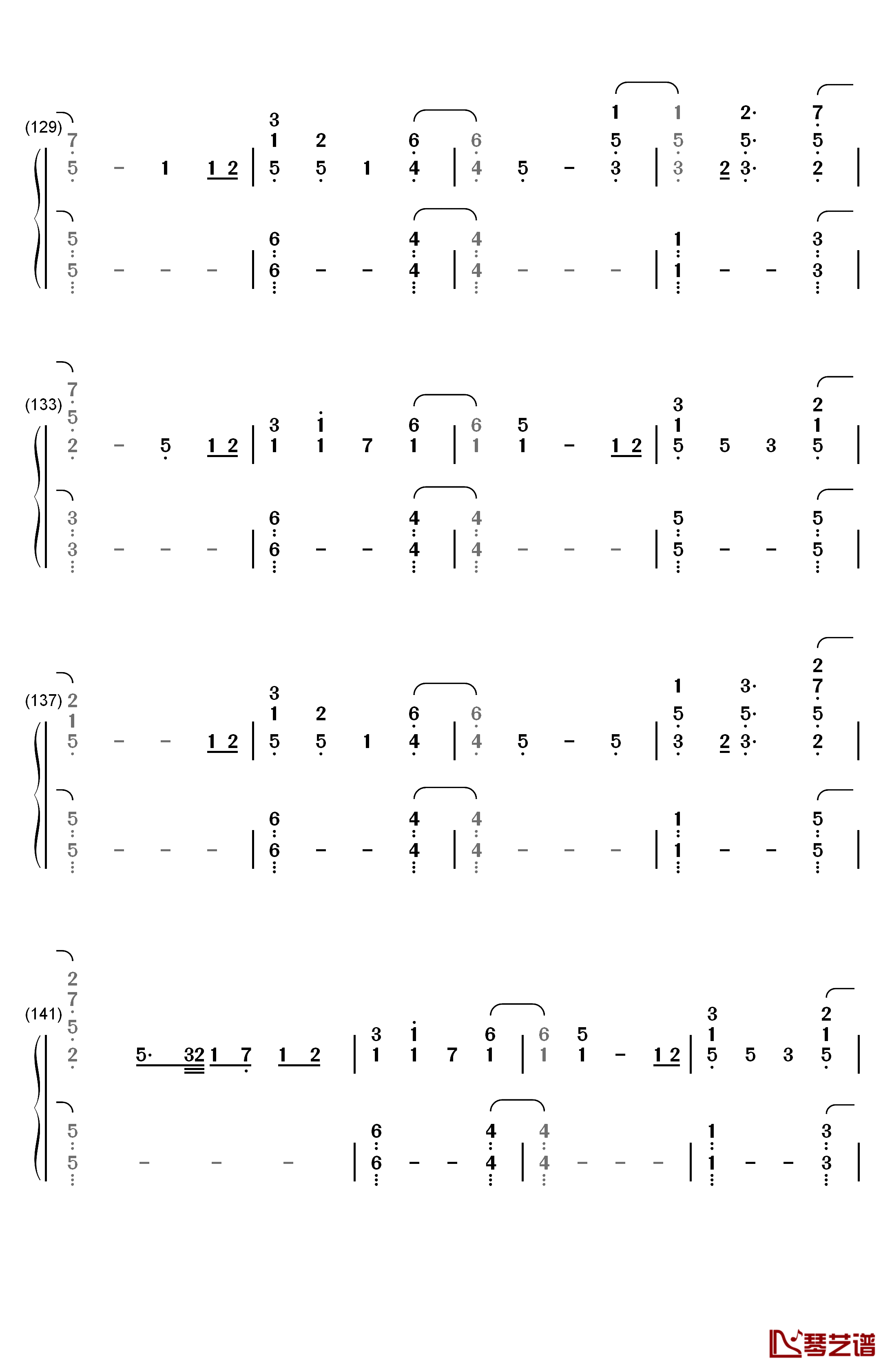 Everglow钢琴简谱-数字双手-Coldplay9