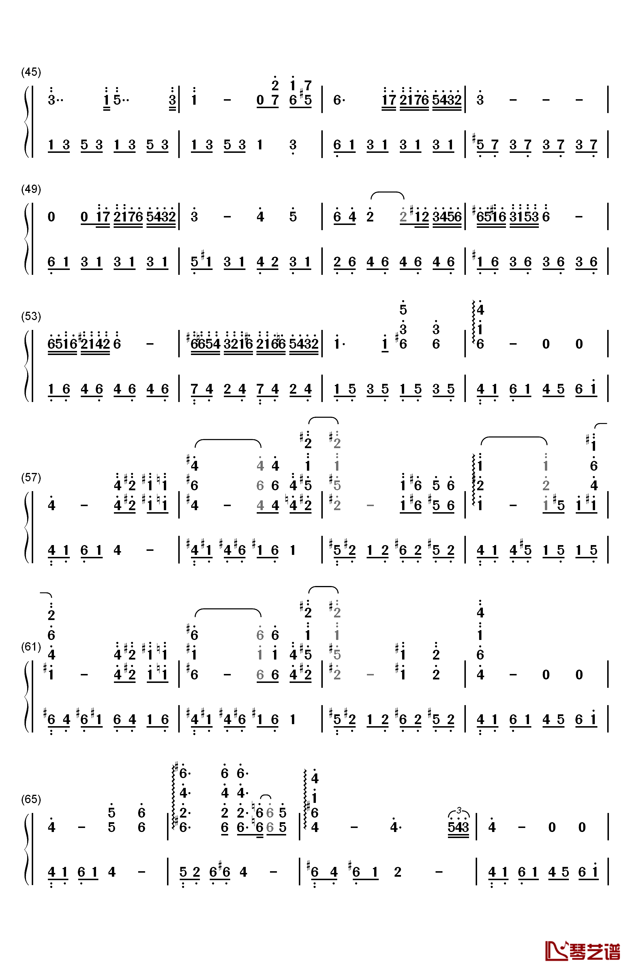 Hatsukoi钢琴简谱-数字双手-久石让3