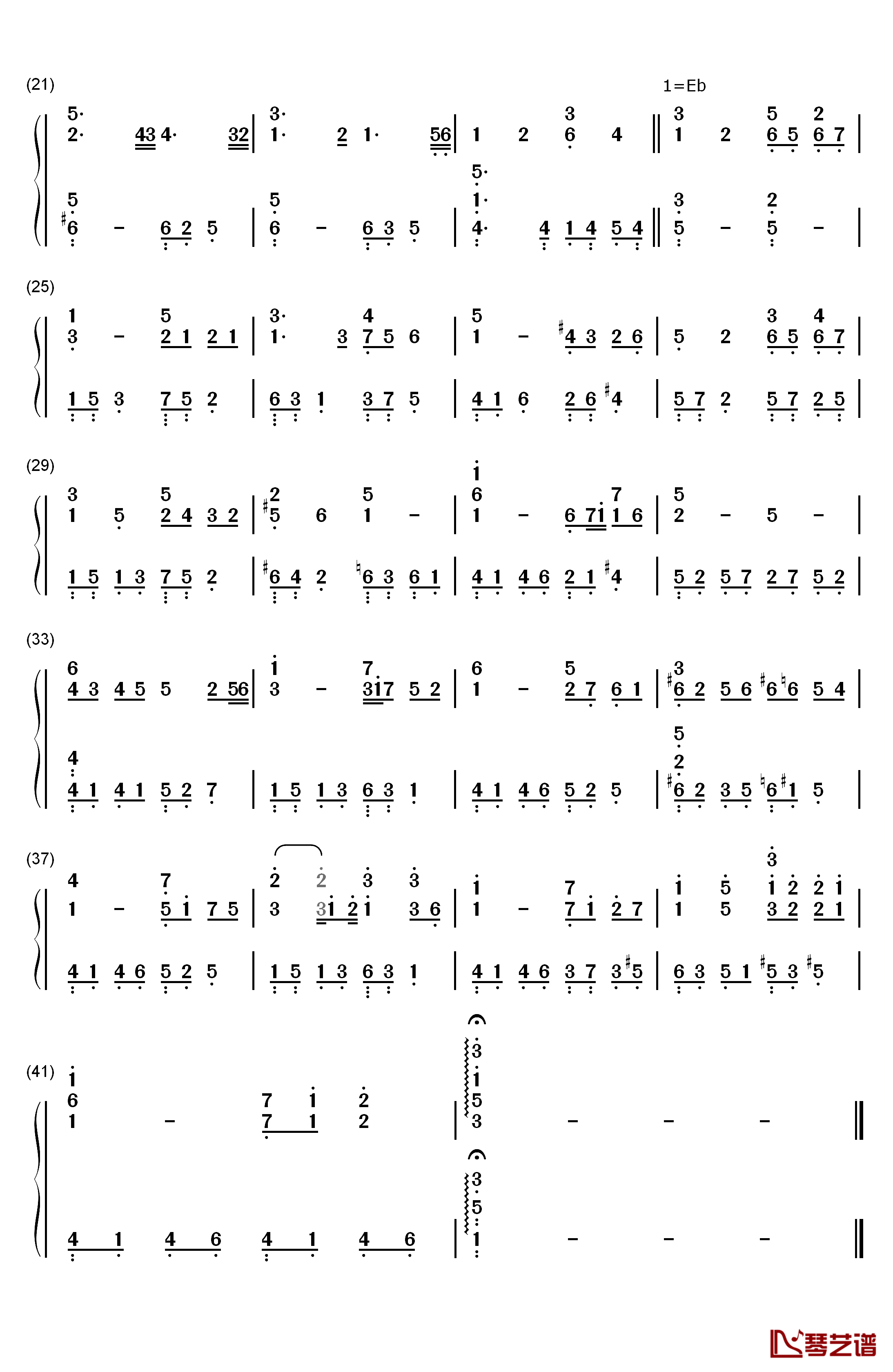 奥寺先輩のテーマ钢琴简谱-数字双手-RADWIMPS2