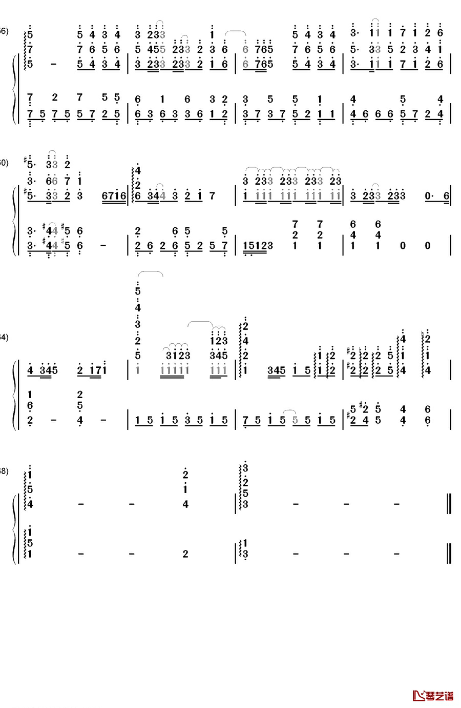 爱你没错钢琴简谱-数字双手-张信哲4