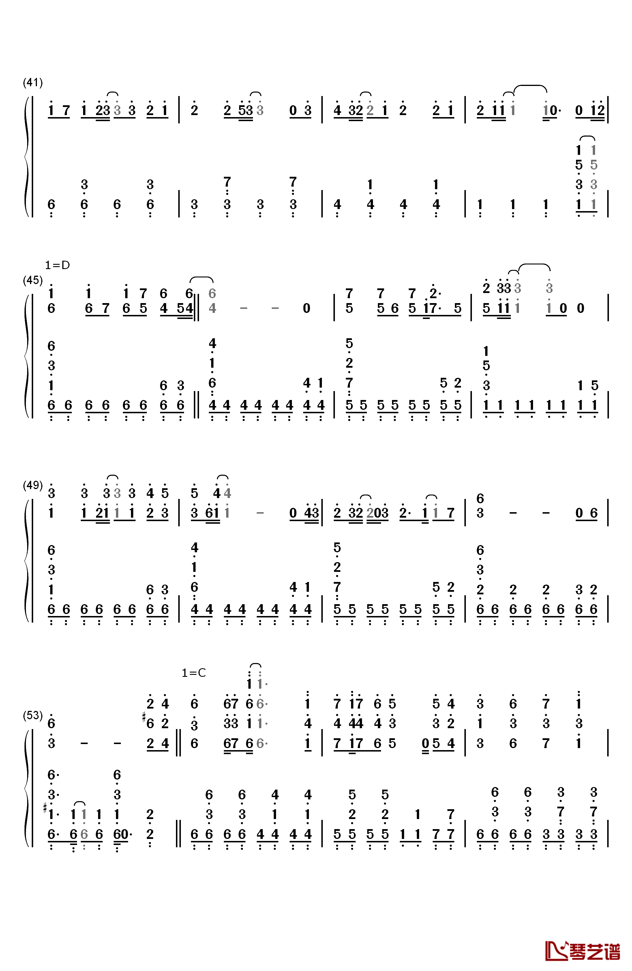 Hesitation Snow钢琴简谱-数字双手-fripSide3