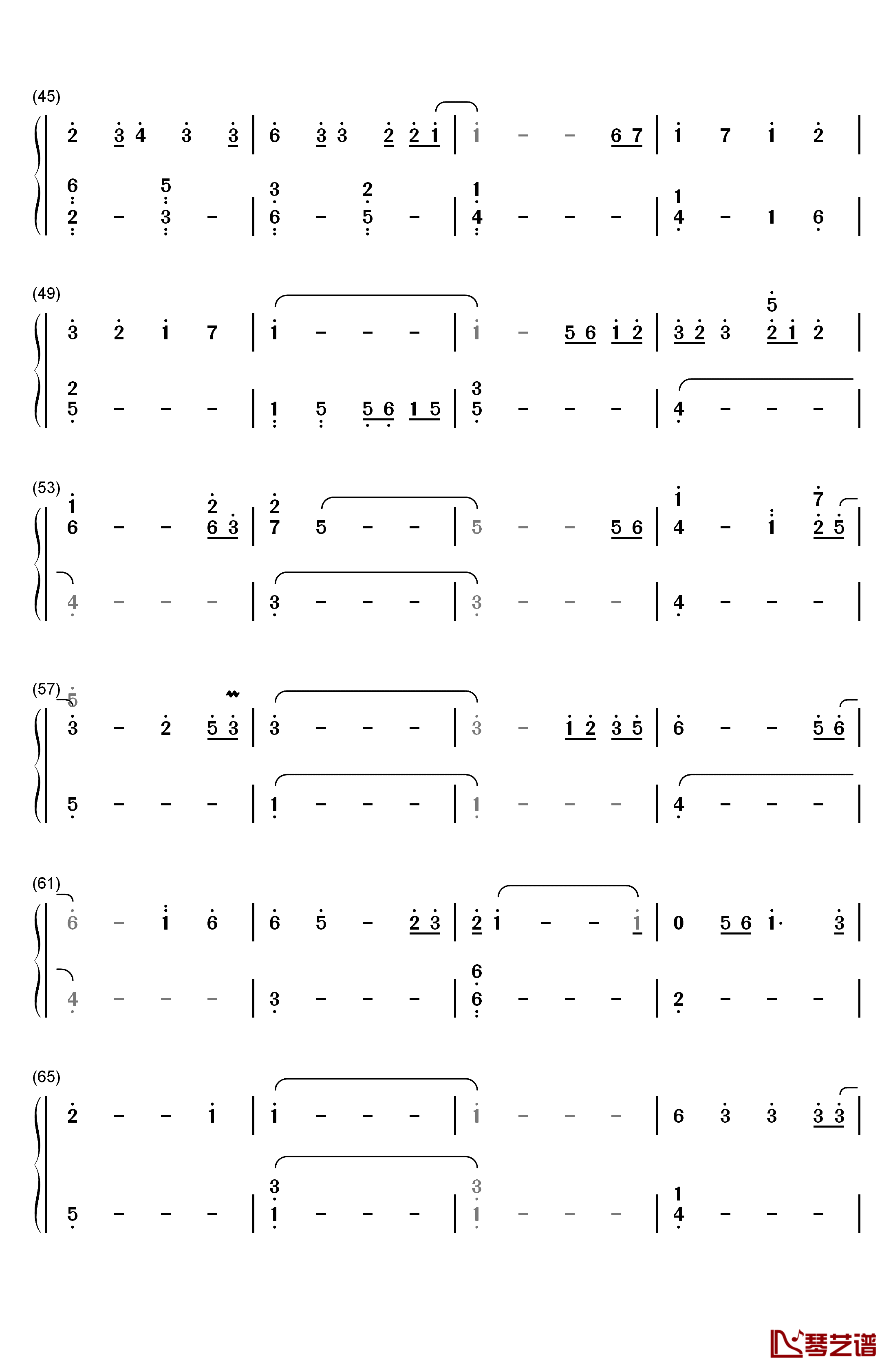 彗星的眼泪钢琴简谱-数字双手-金莎3