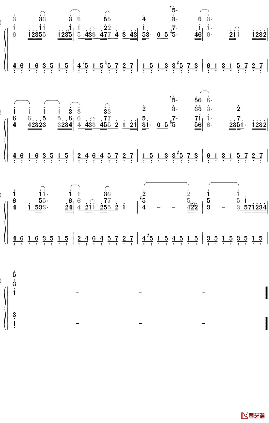 Like a star in the night钢琴简谱-数字双手-仓木麻衣6