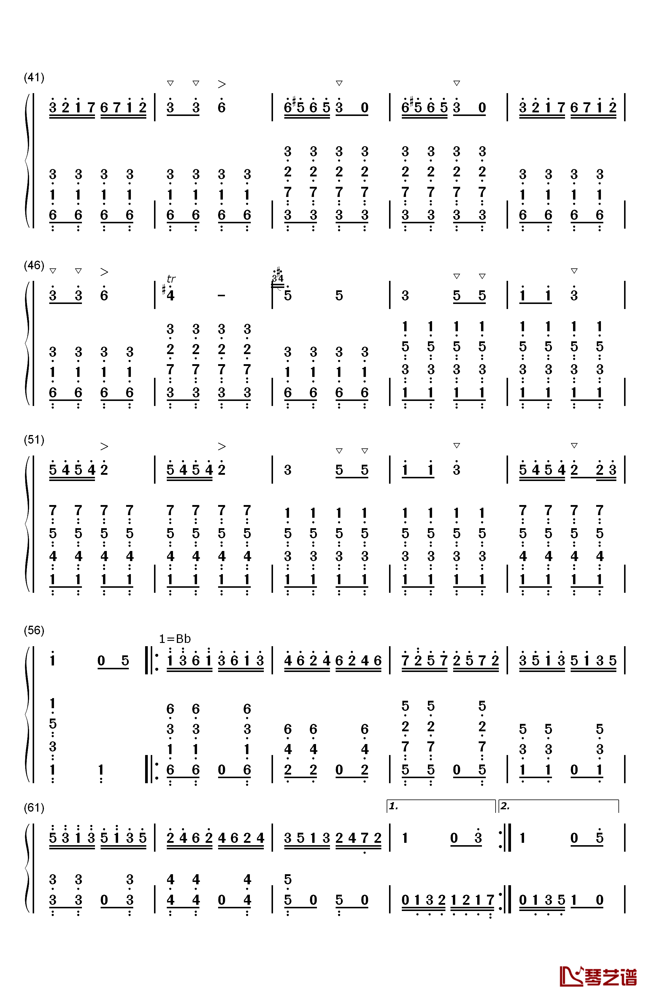 丢失一分钱的愤怒钢琴简谱-数字双手-贝多芬3