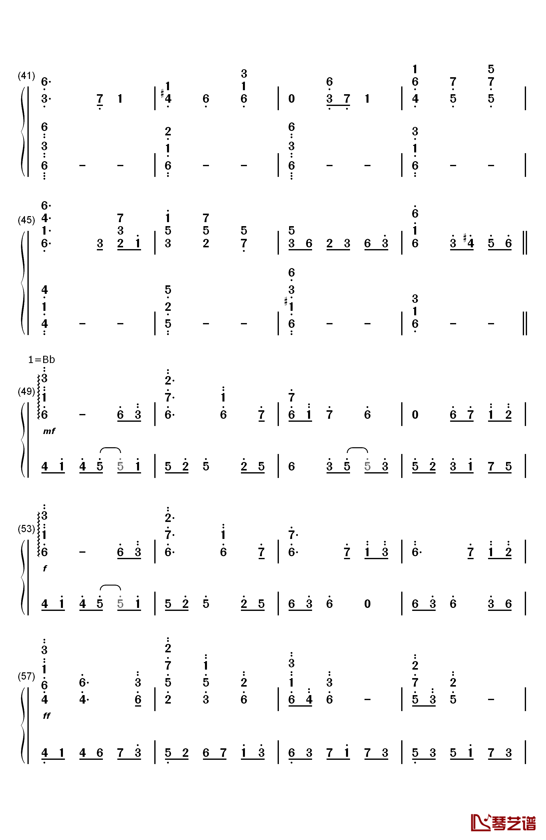 营业的主题（営業のテーマ）钢琴简谱-数字双手-未知3