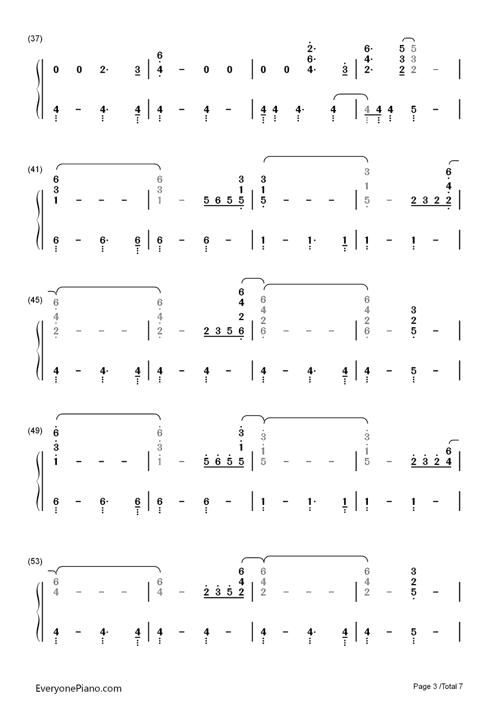 Princess of China钢琴简谱-数字双手-Coldplay3