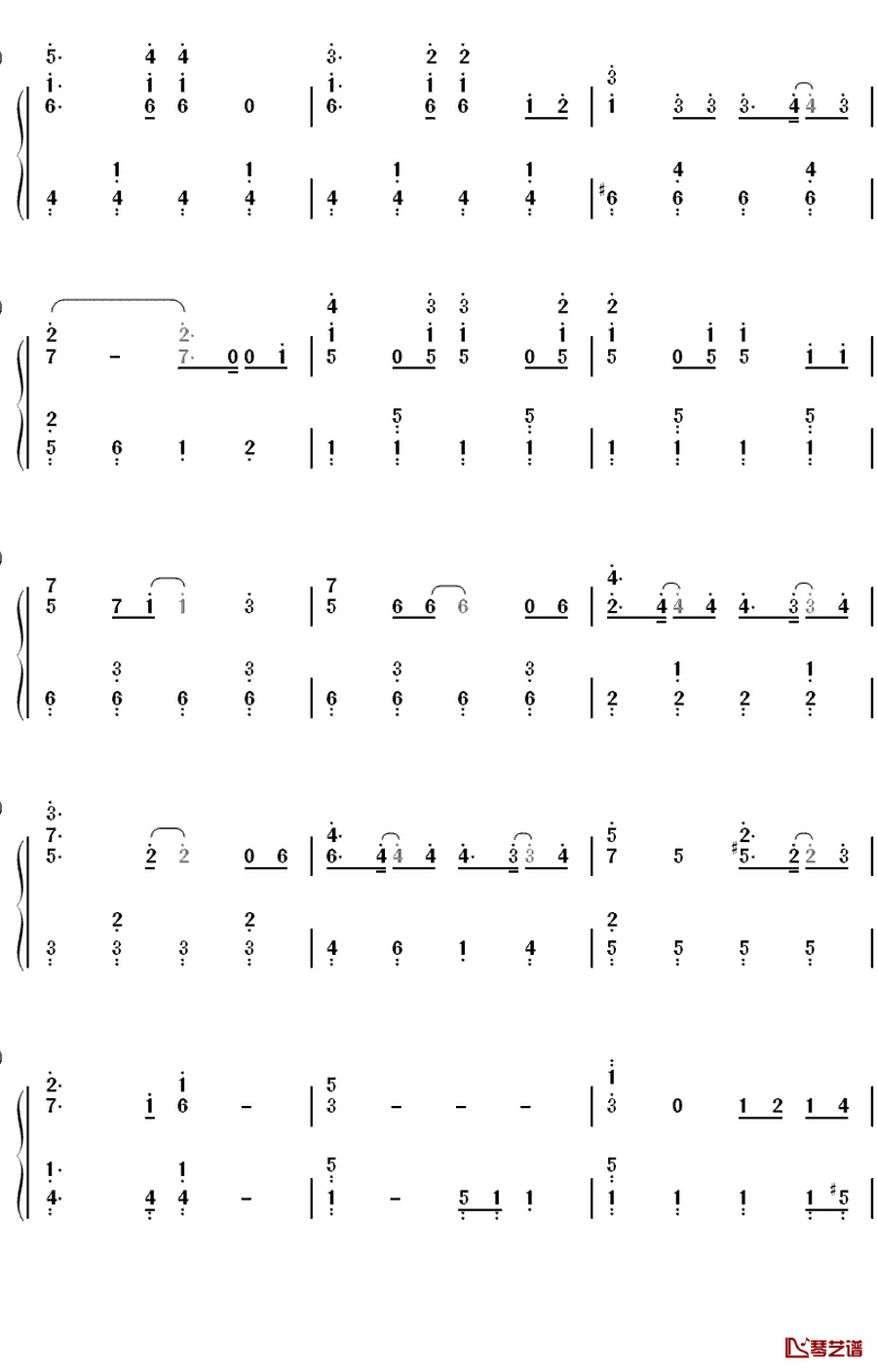 さよならクロール钢琴简谱-数字双手-AKB482