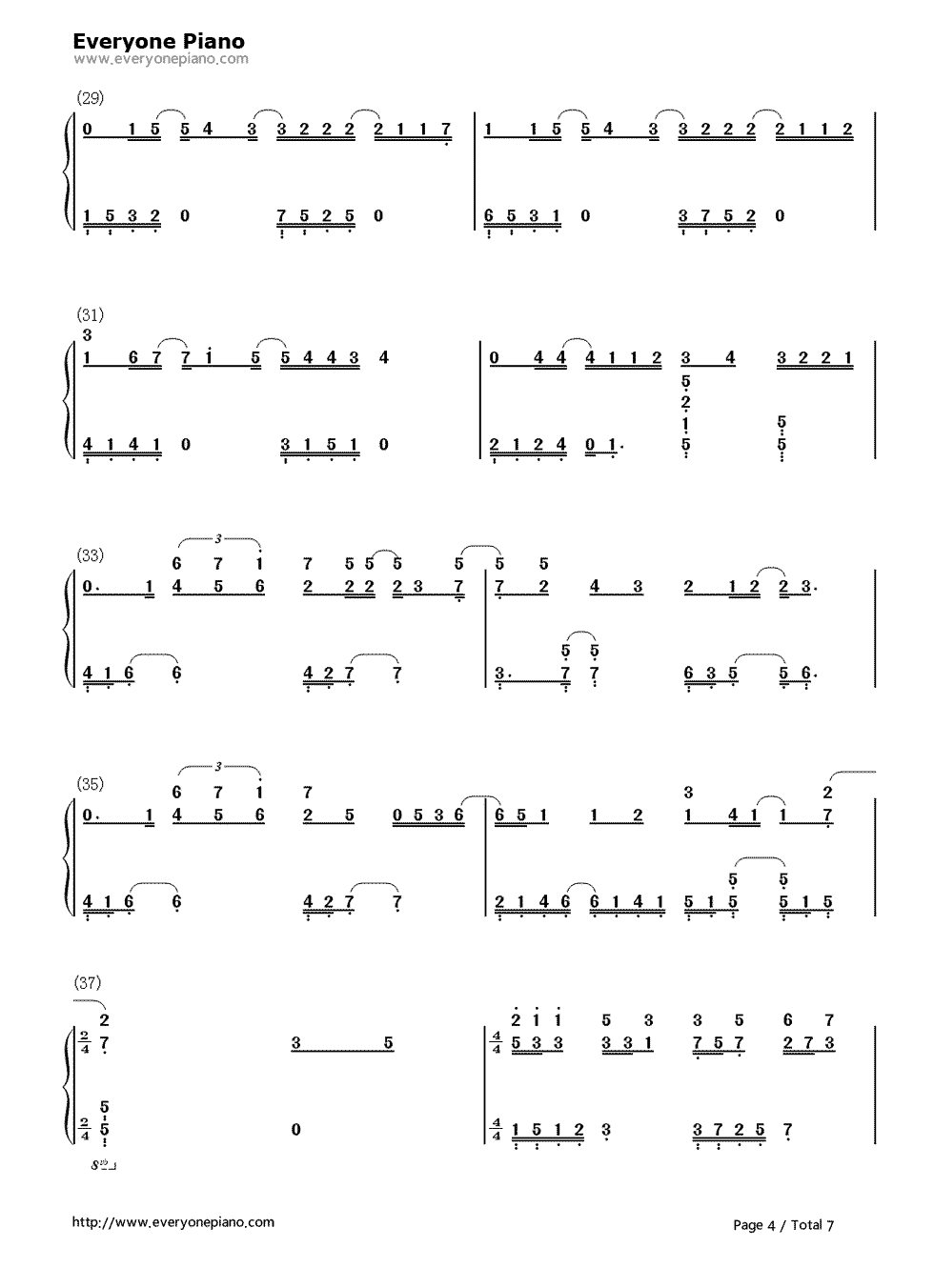 慢慢等钢琴简谱-数字双手-韦礼安4