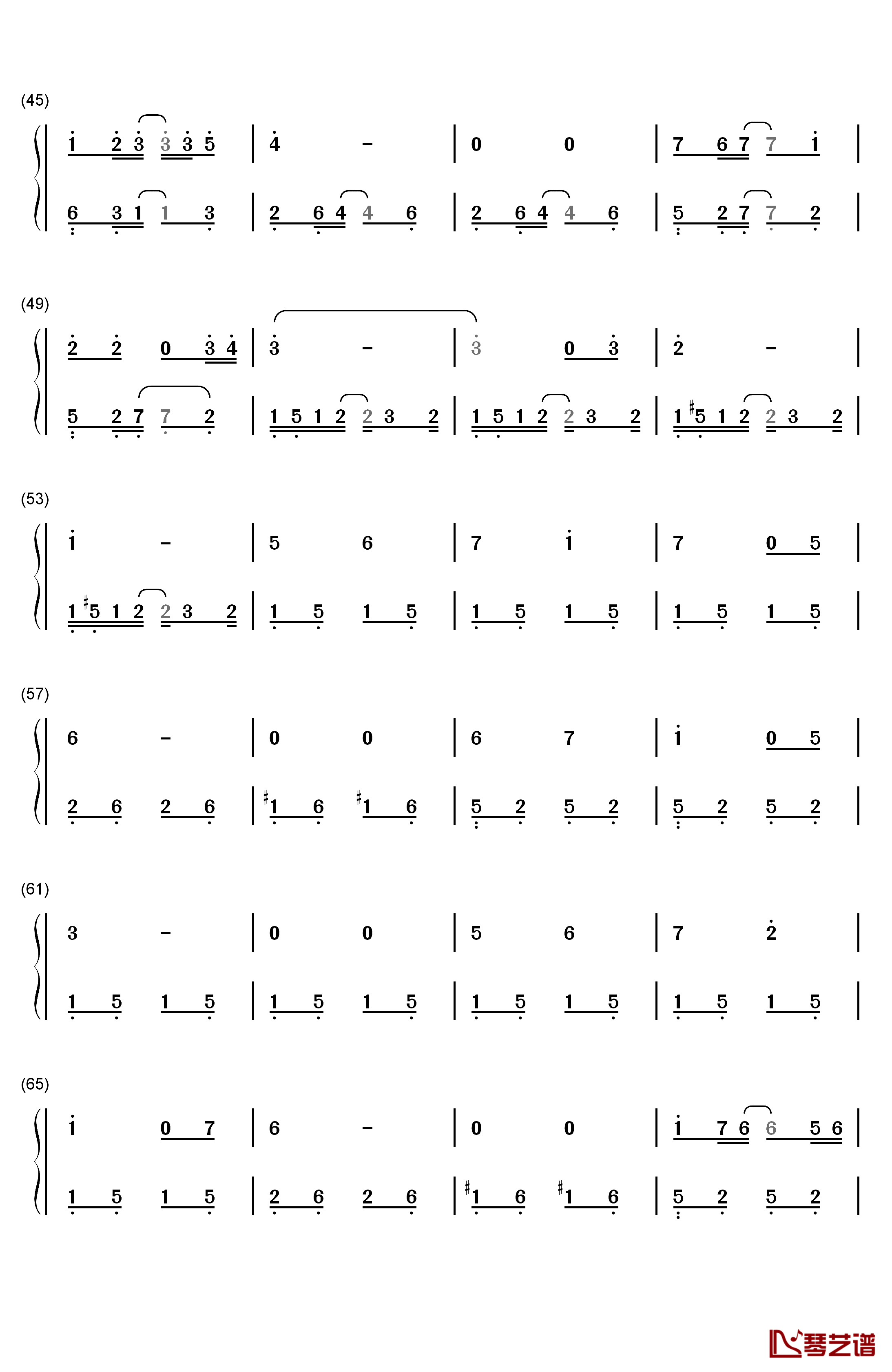 你一言我一语钢琴简谱-数字双手-李健3