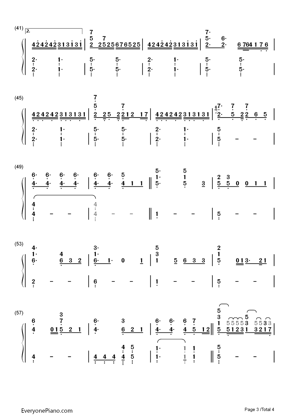 Remedy钢琴简谱-数字双手-Adele3