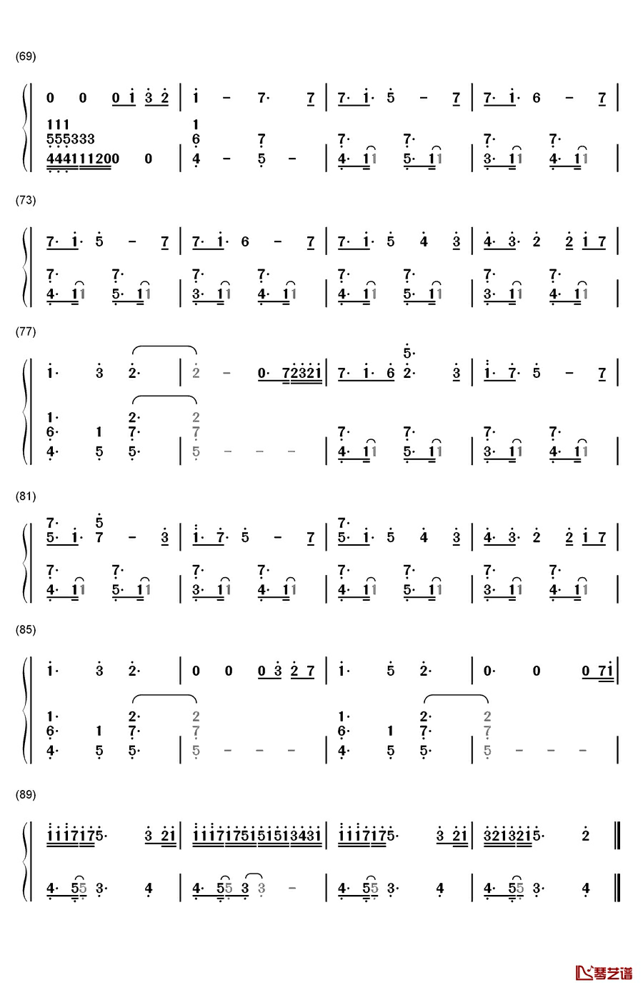 A Thousand Miles钢琴简谱-数字双手-Vanessa Carlton4