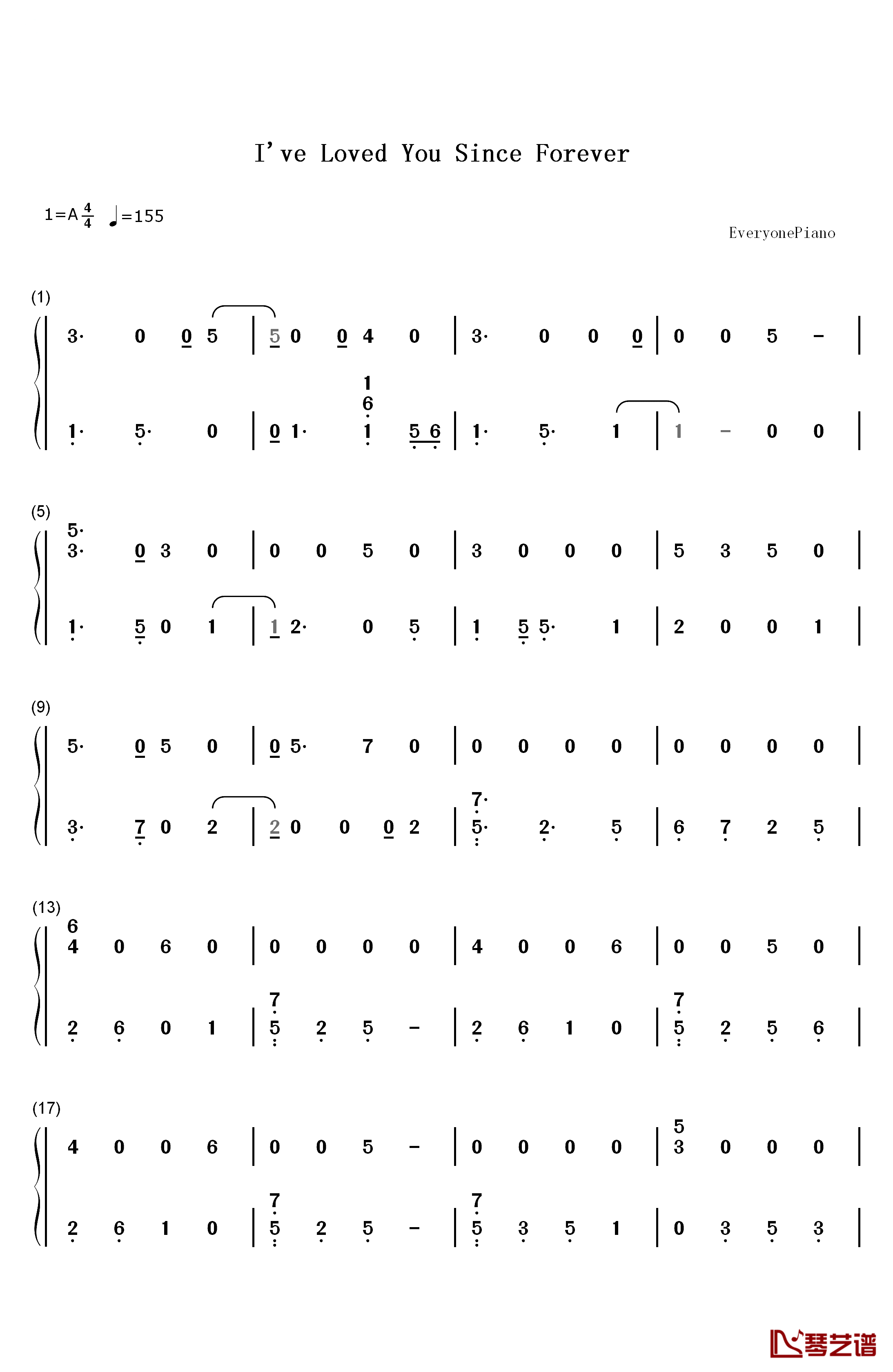 I've Loved You Since Forever钢琴简谱-数字双手-Kelly Clarkson1