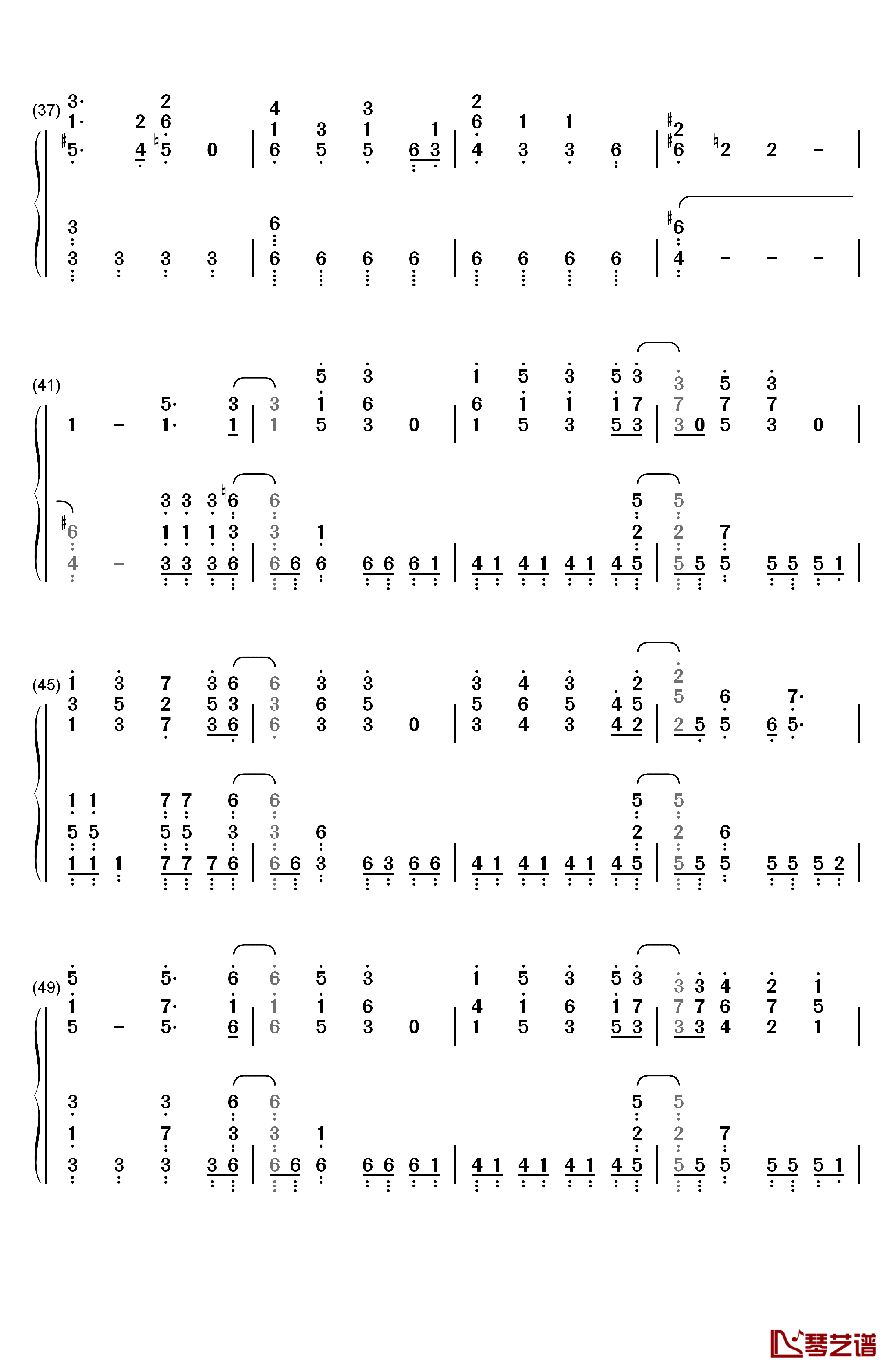 Black Rover钢琴简谱-数字双手-Bickeblanka3