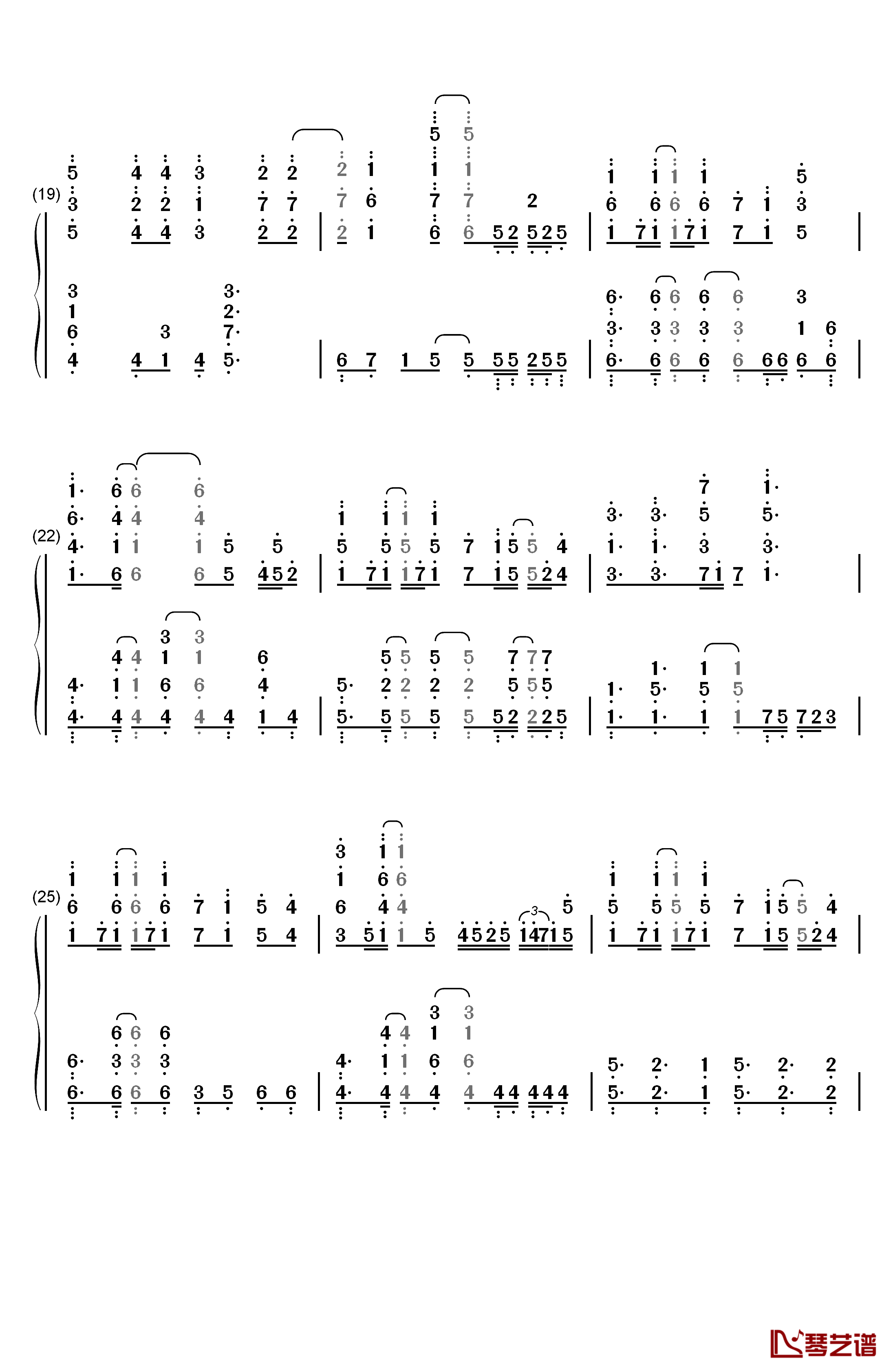 Katharsis钢琴简谱-数字双手-TK from 凛冽时雨3