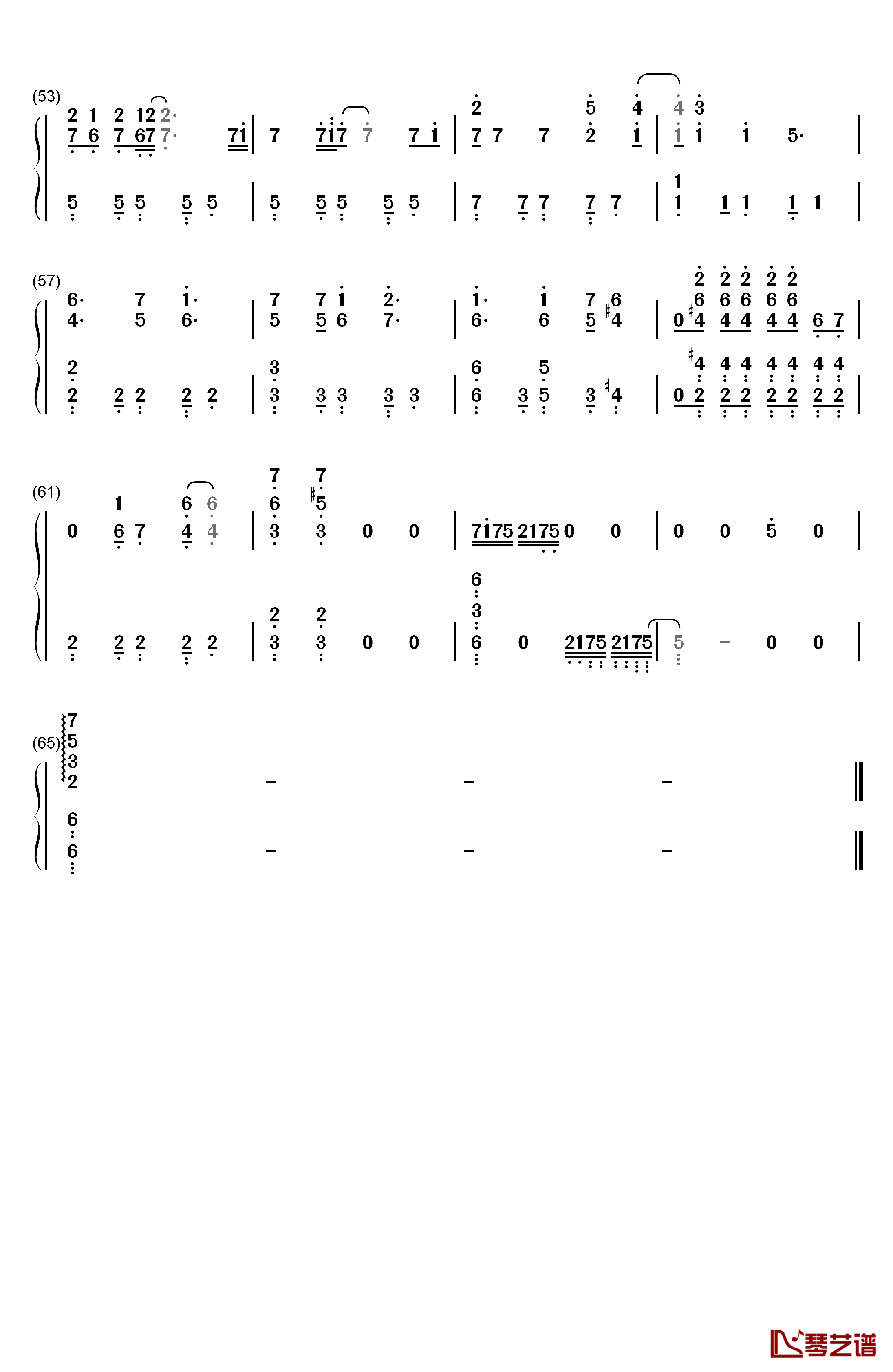 悲伤的天使钢琴简谱-数字双手-伊戈尔·克鲁多伊3