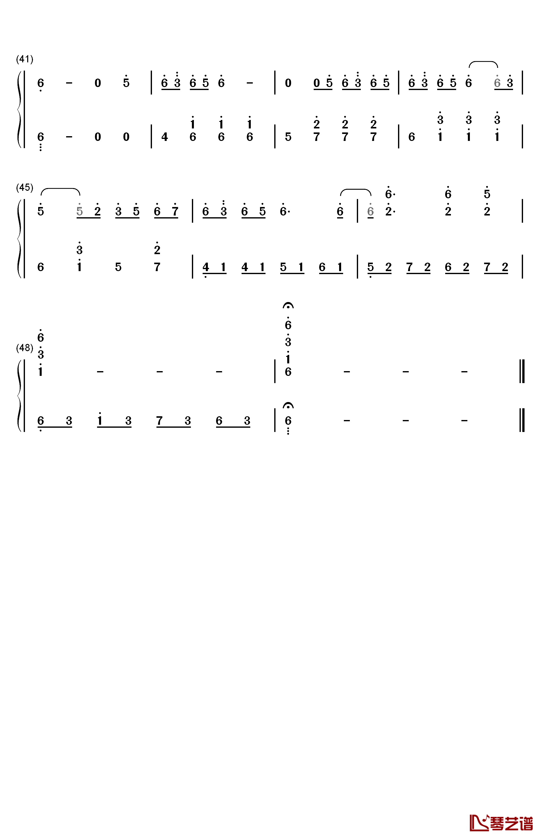 潮鸣钢琴简谱-数字双手-折戸伸治3