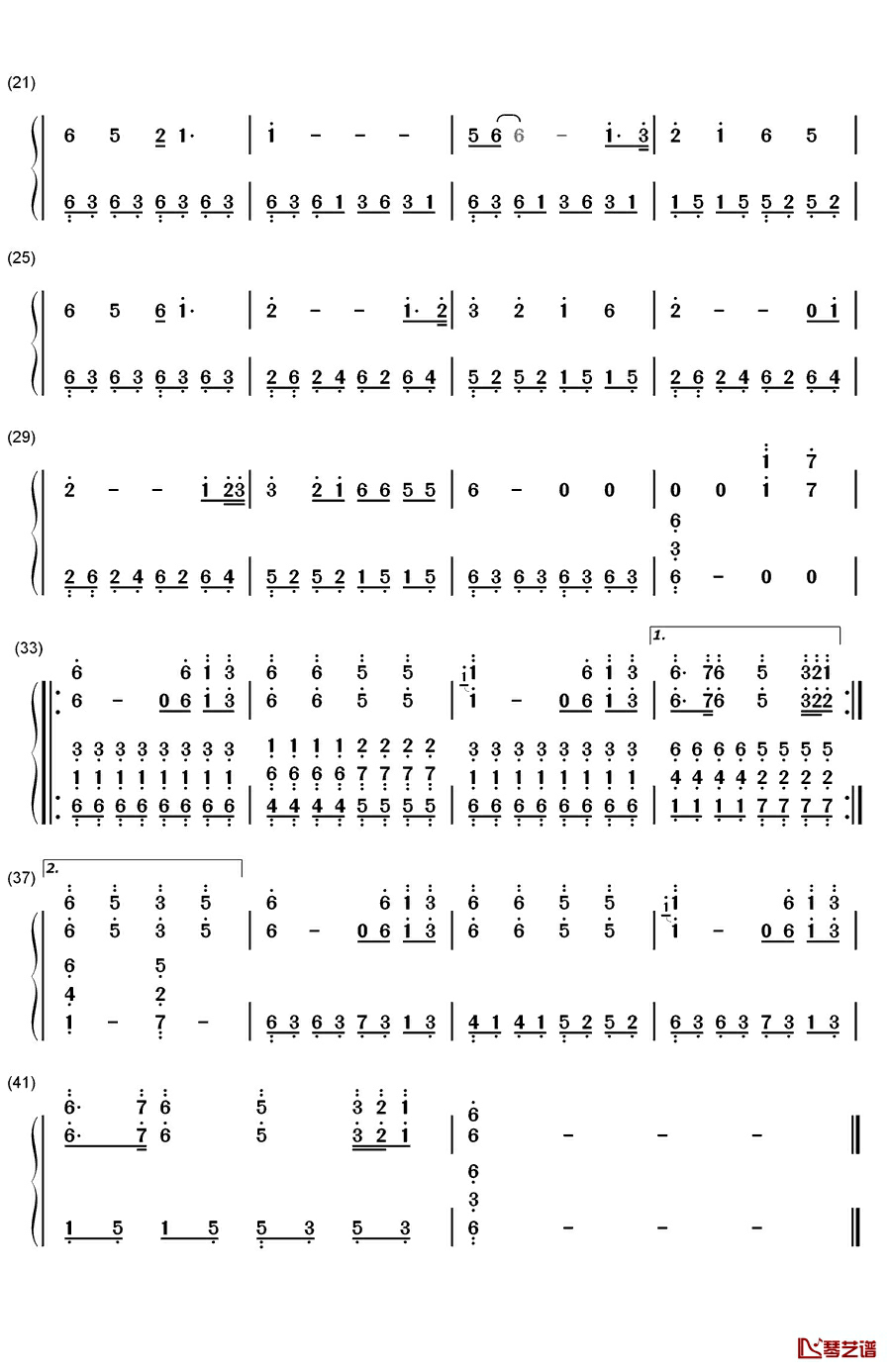 Hey Brother钢琴简谱-数字双手-Avicii2