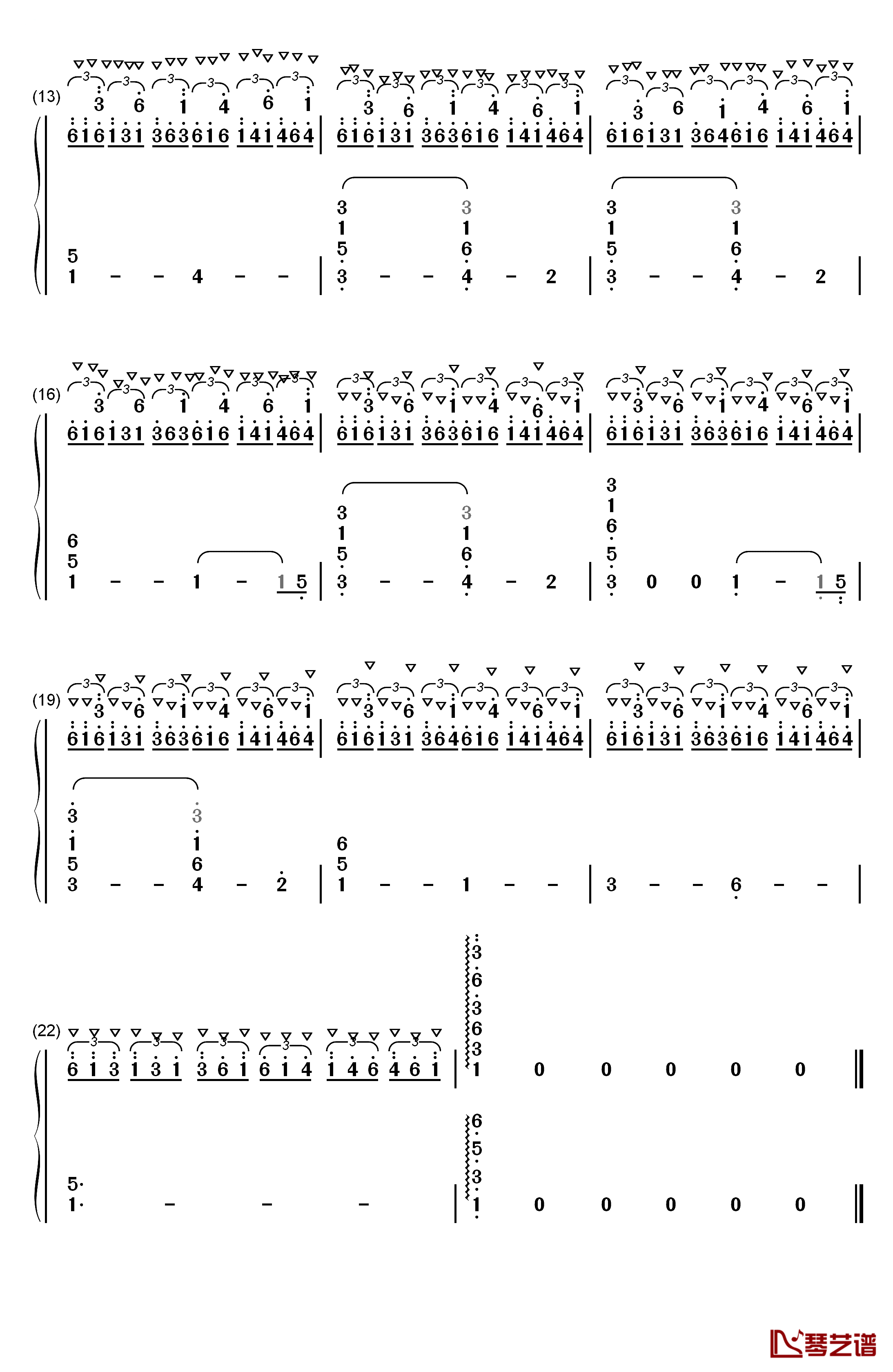 古雷之歌钢琴简谱-数字双手-勋伯格2