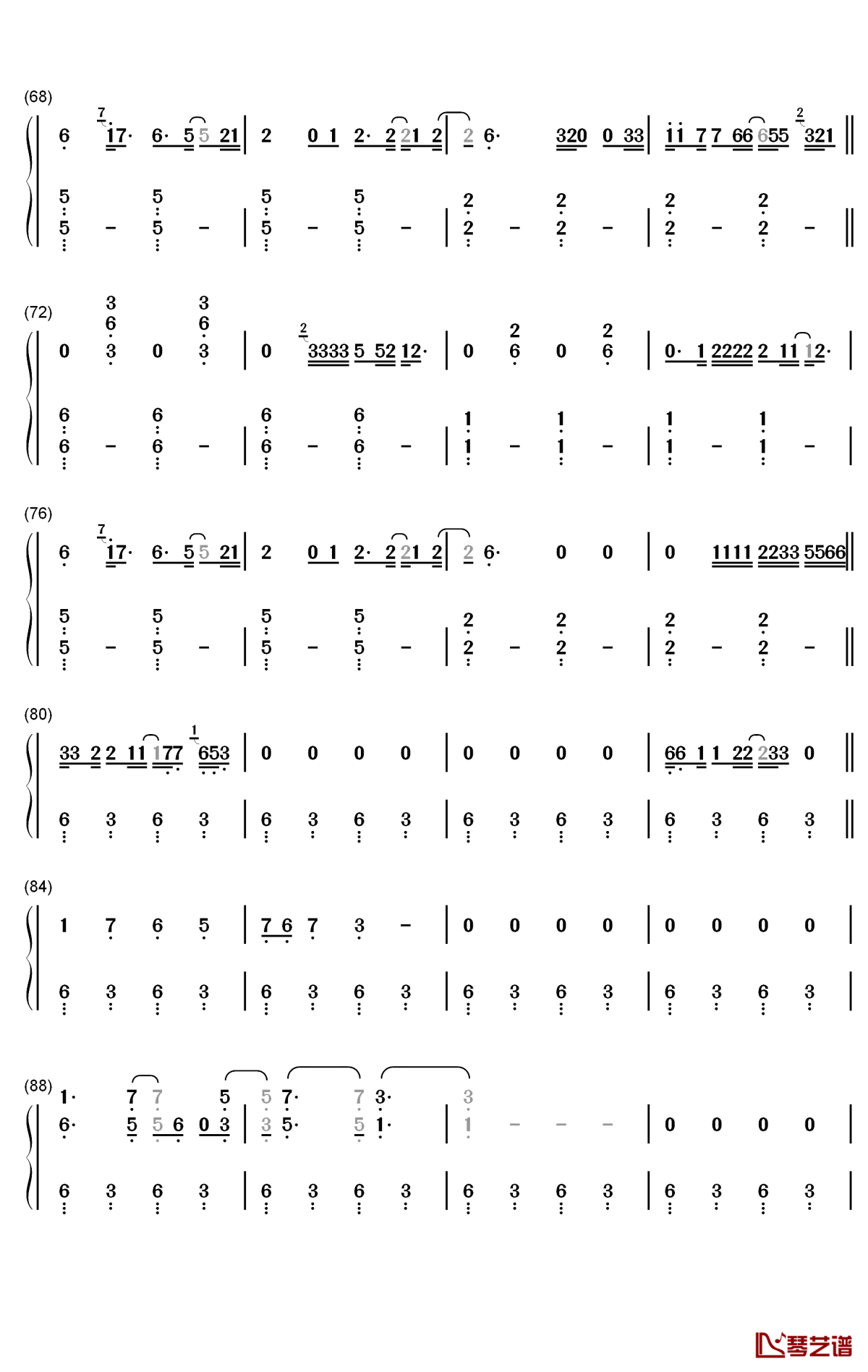 Simmer钢琴简谱-数字双手-Hayley Williams4