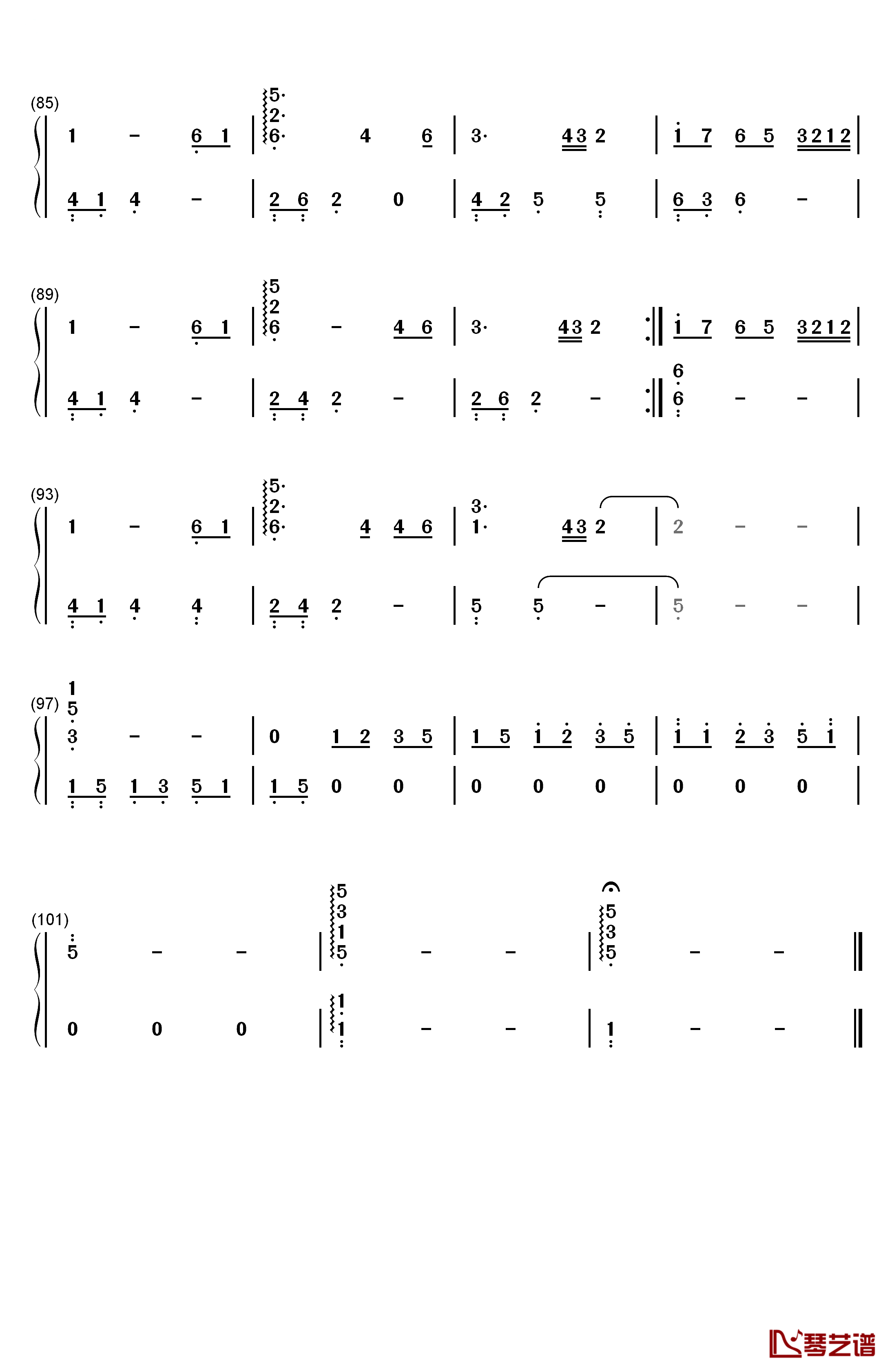 Continued Story钢琴简谱-数字双手-Hitomi(黒石ひとみ)5