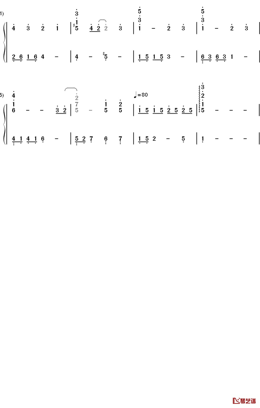 Eternally钢琴简谱-数字双手-宇多田光  宇多田ヒカル6