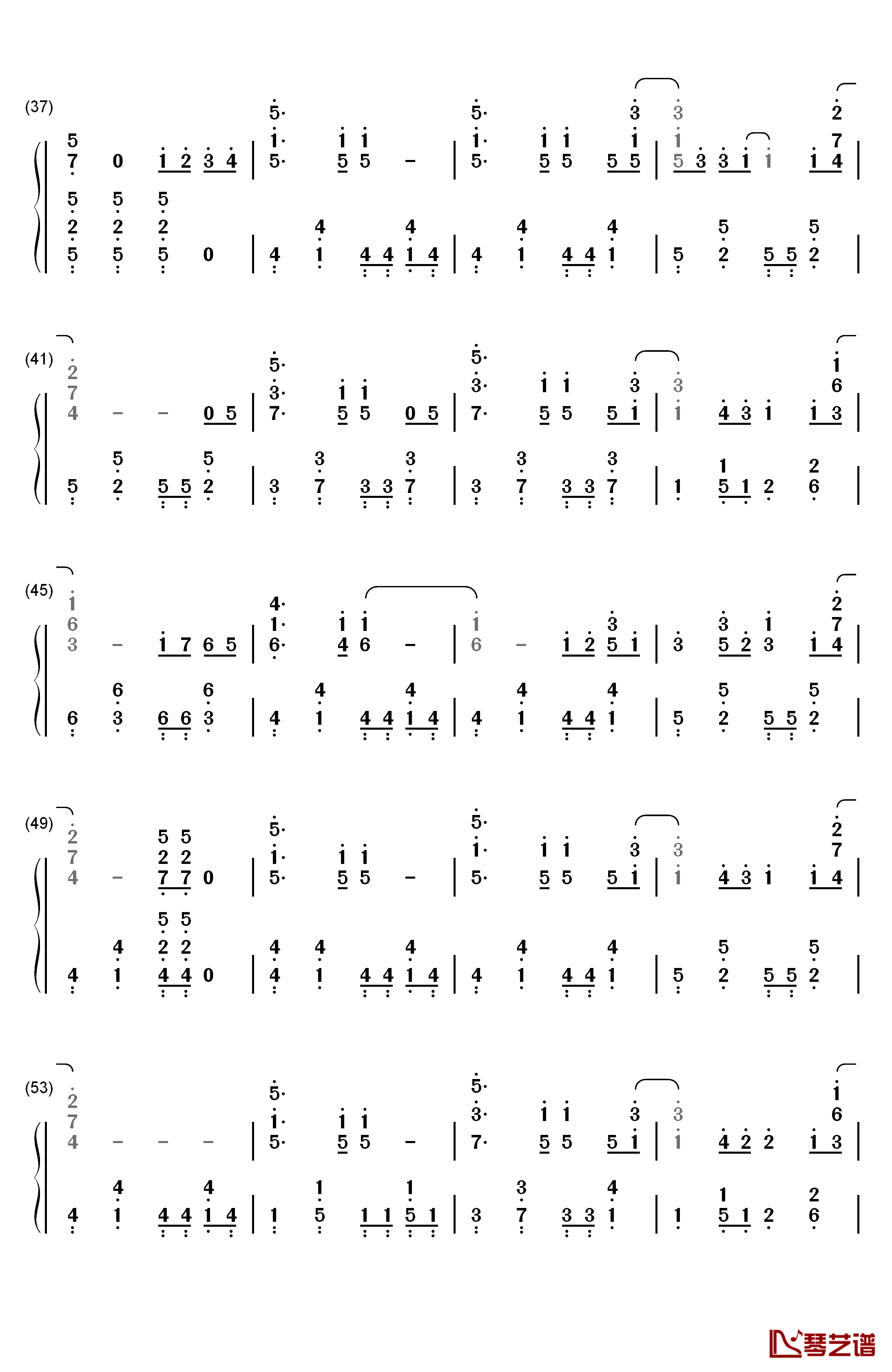 Heroes钢琴简谱-数字双手-Brian the Sun3