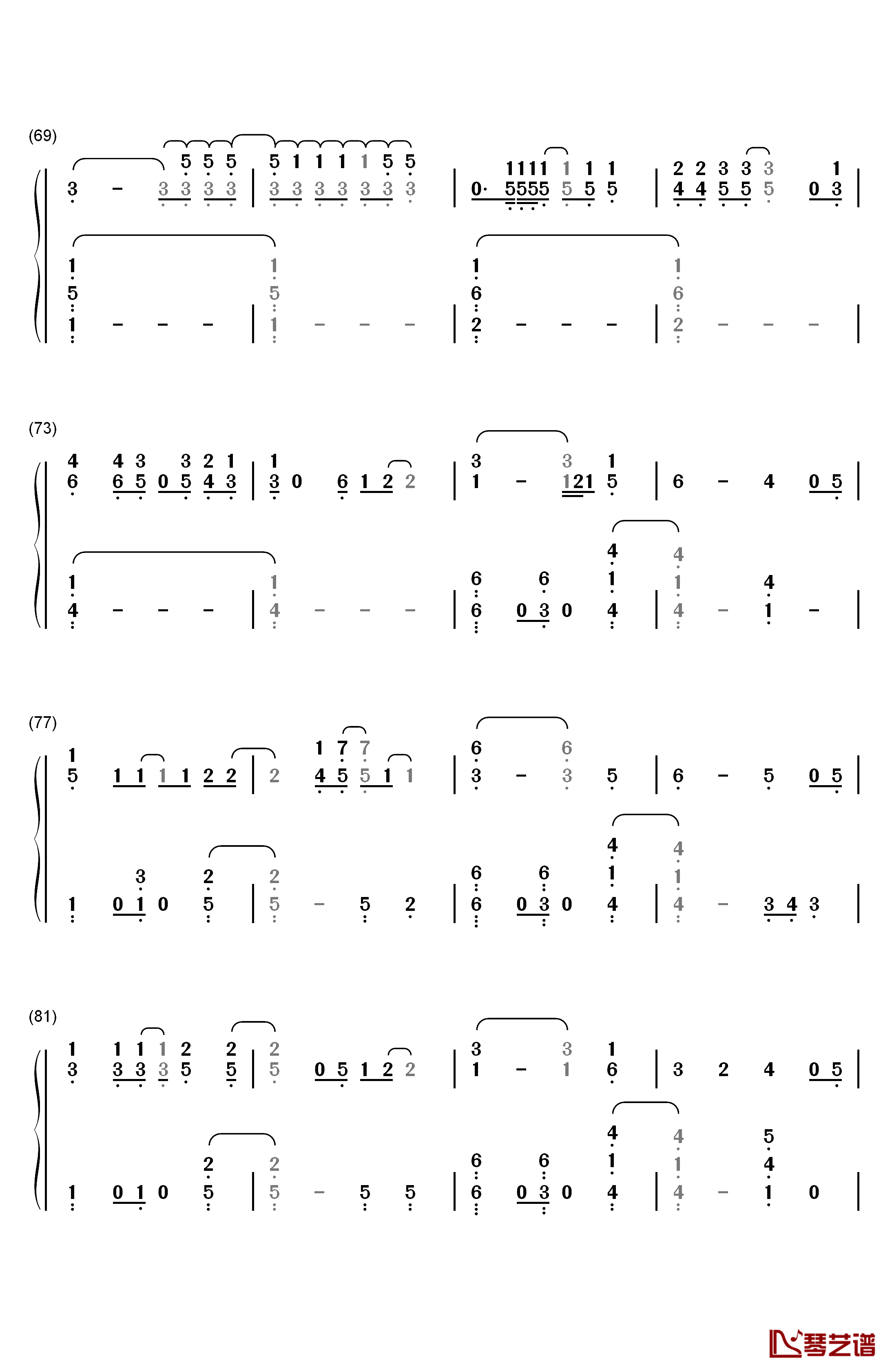 U.N.I.钢琴简谱-数字双手-Ed Sheeran5