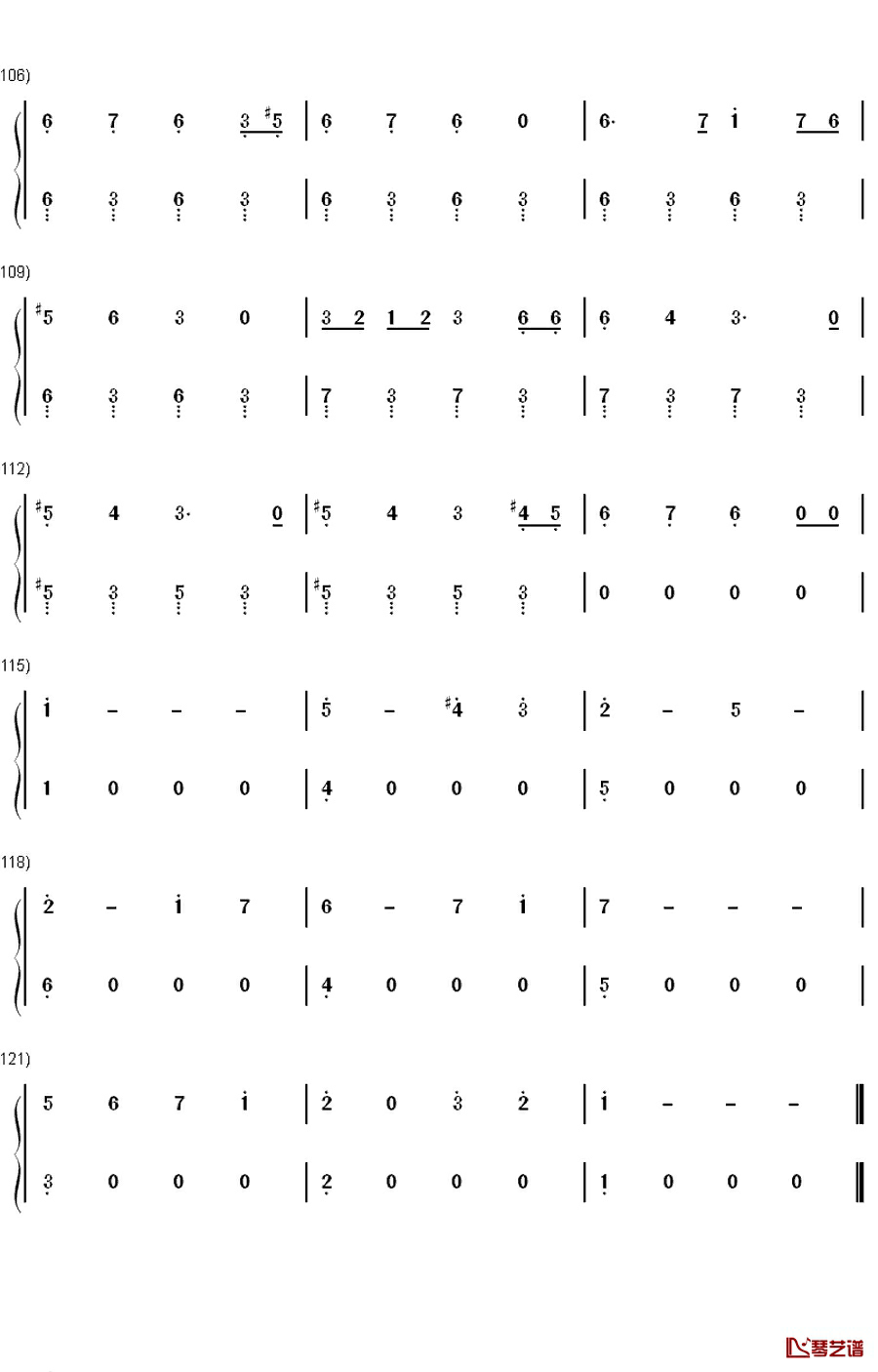 雨降る街にて風船は悪魔と踊る钢琴简谱-数字双手-初音ミク7