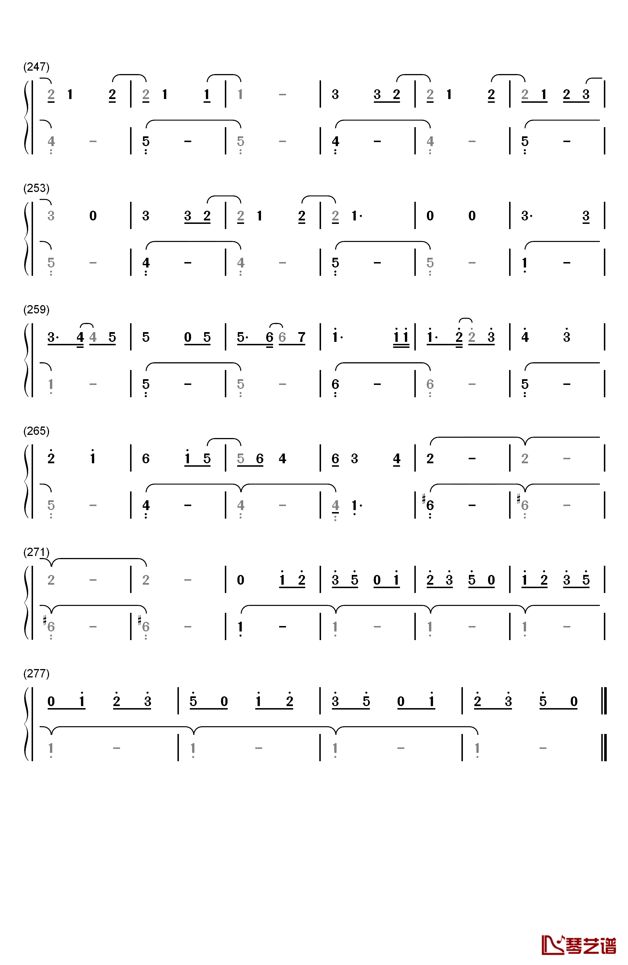 夏疾風钢琴简谱-数字双手-岚7