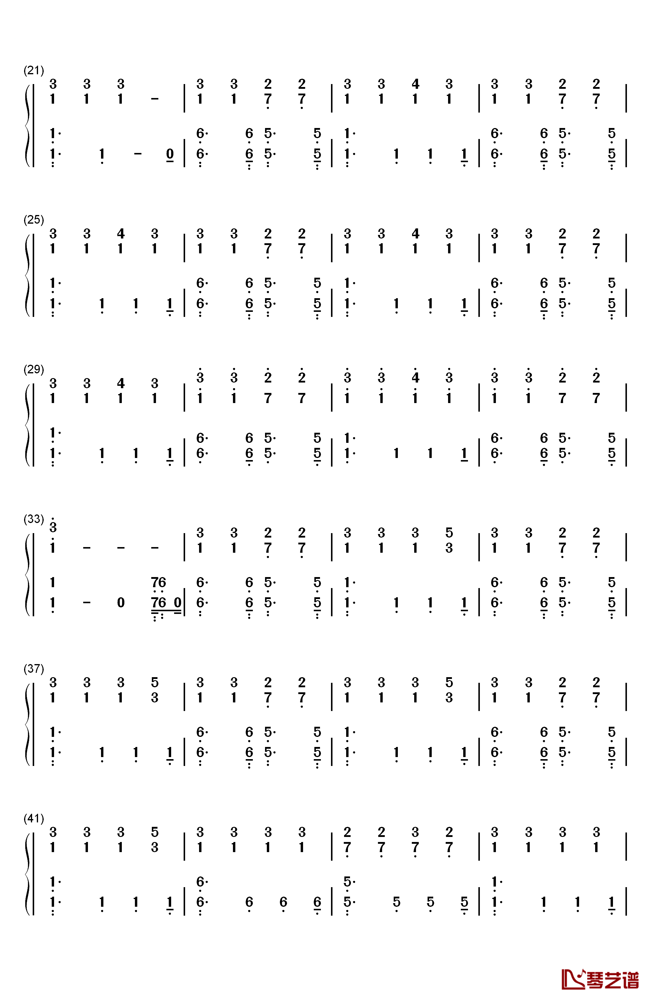 Riptide钢琴简谱-数字双手-Taylor Swift2