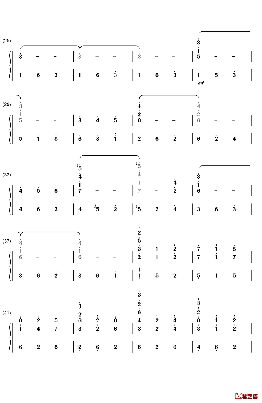 Long Long Time Ago钢琴简谱-数字双手-Javier Navarrete2