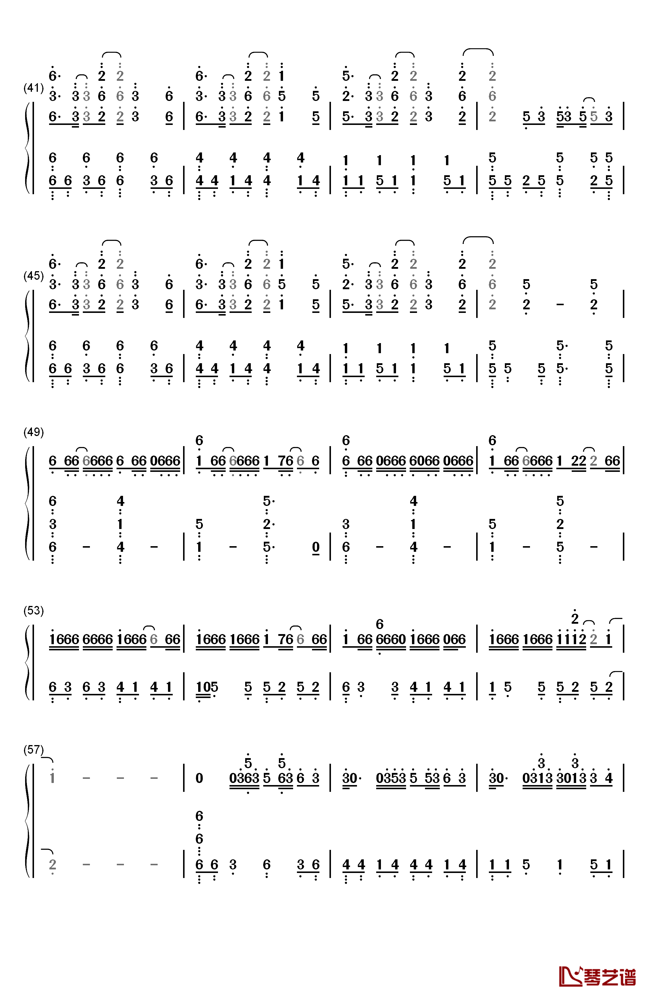 有种钢琴简谱-数字双手-孟美岐3