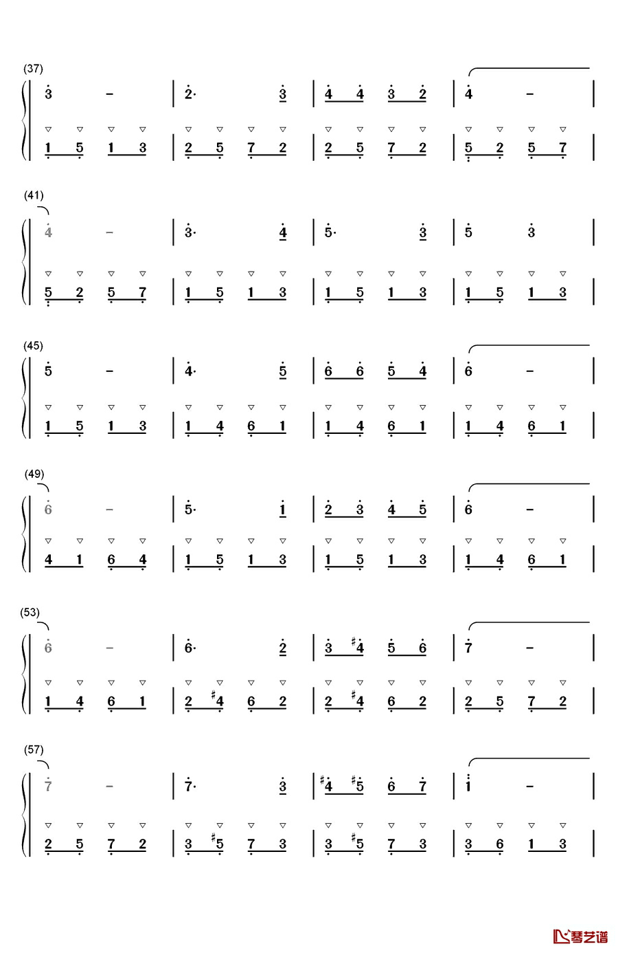 哆来咪钢琴简谱-数字双手-Richard Rodgers3