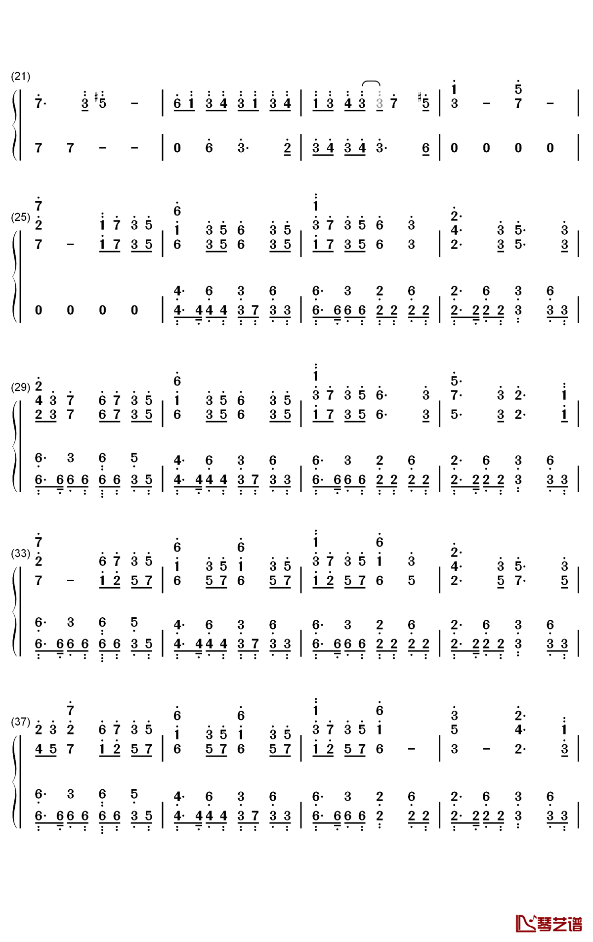 Memento钢琴简谱-数字双手-Nonoc2