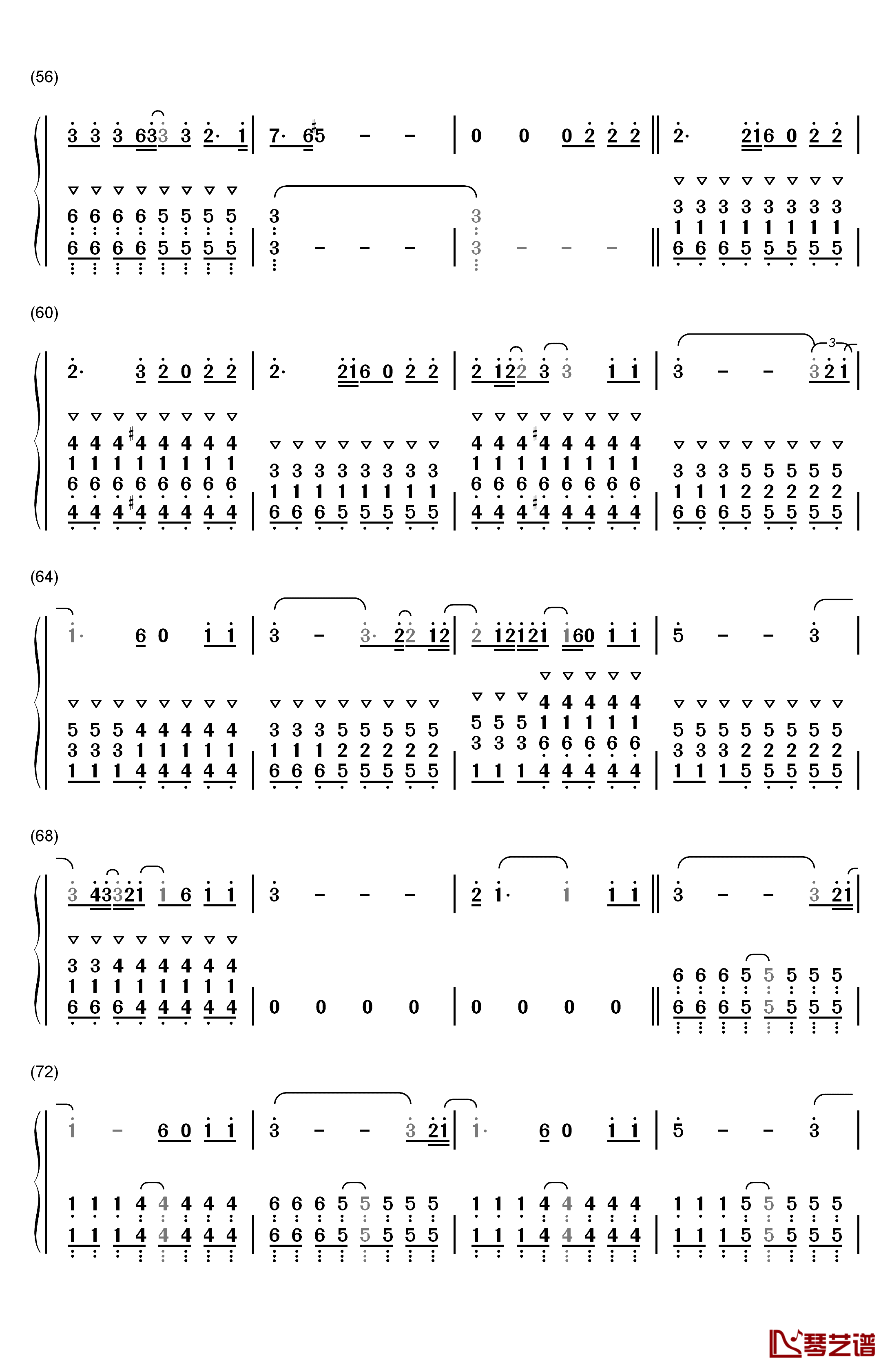 Alive钢琴简谱-数字双手-Sia4