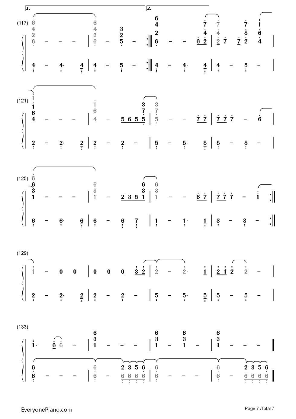 Princess of China钢琴简谱-数字双手-Coldplay7