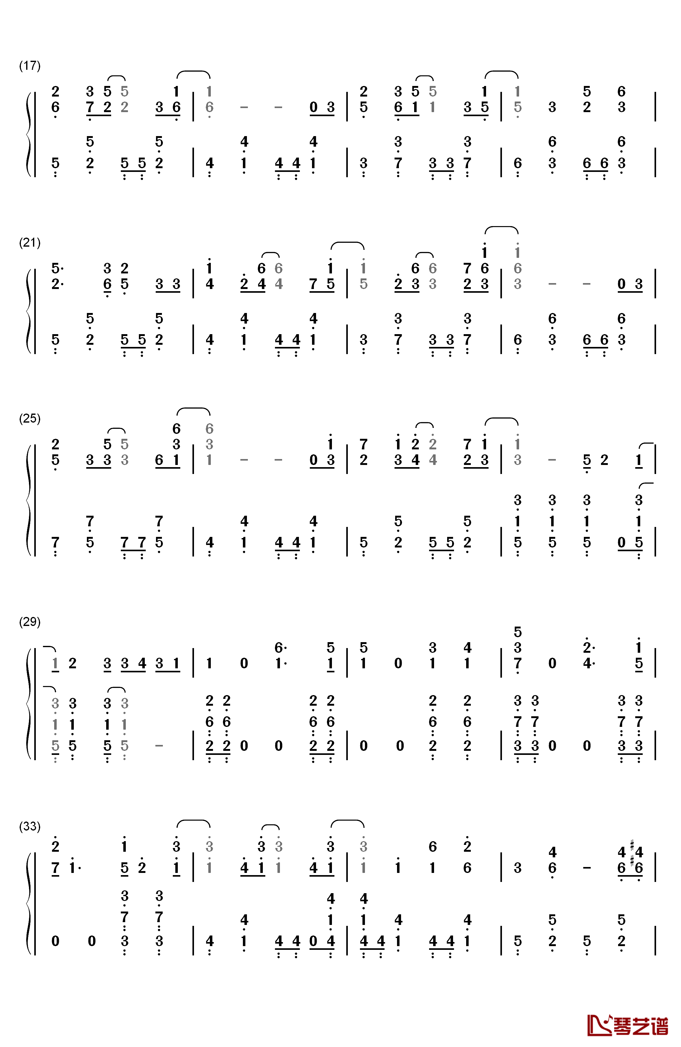 Heroes钢琴简谱-数字双手-Brian the Sun2