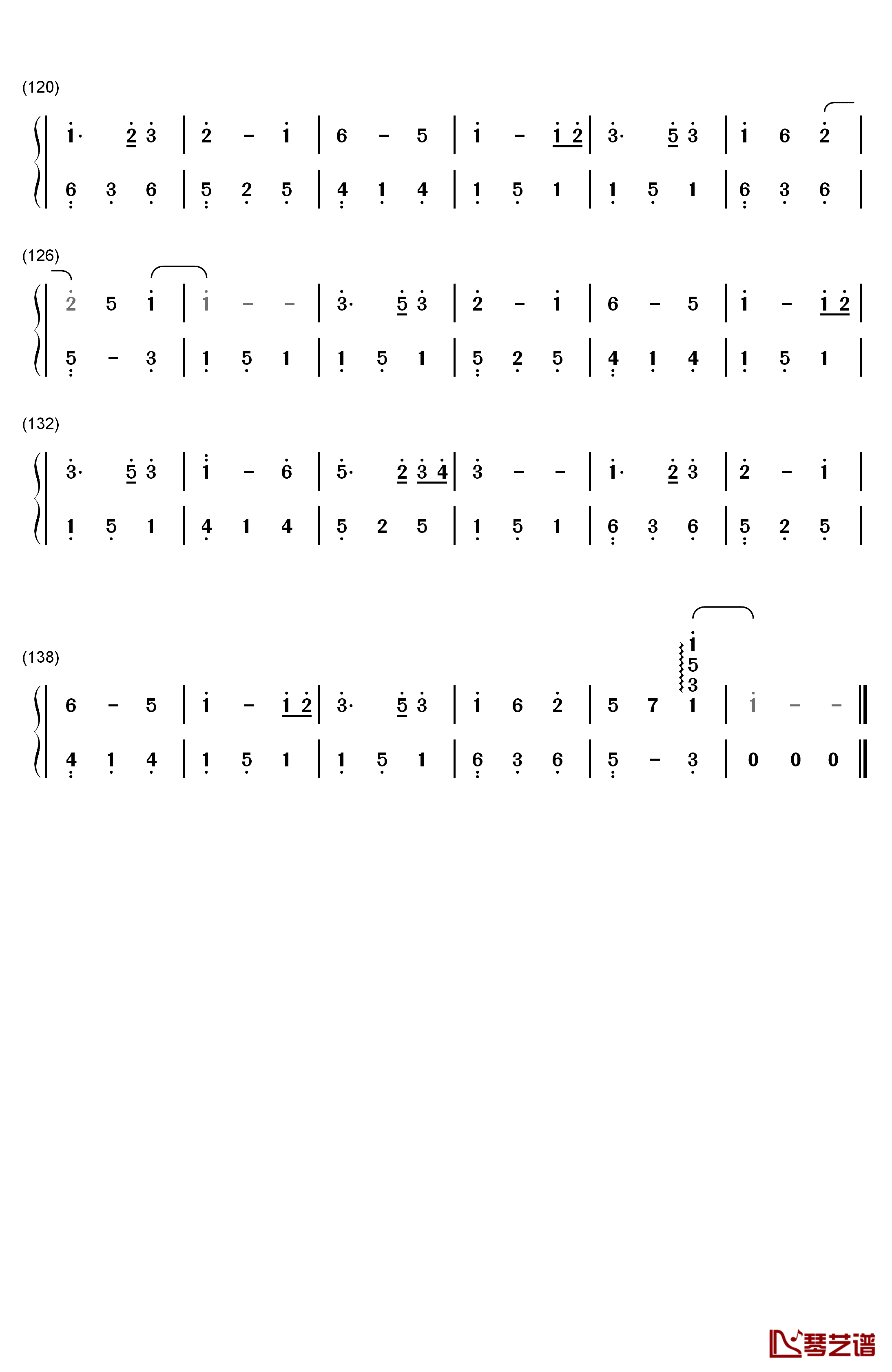 月光水岸钢琴简谱-数字双手-班得瑞4