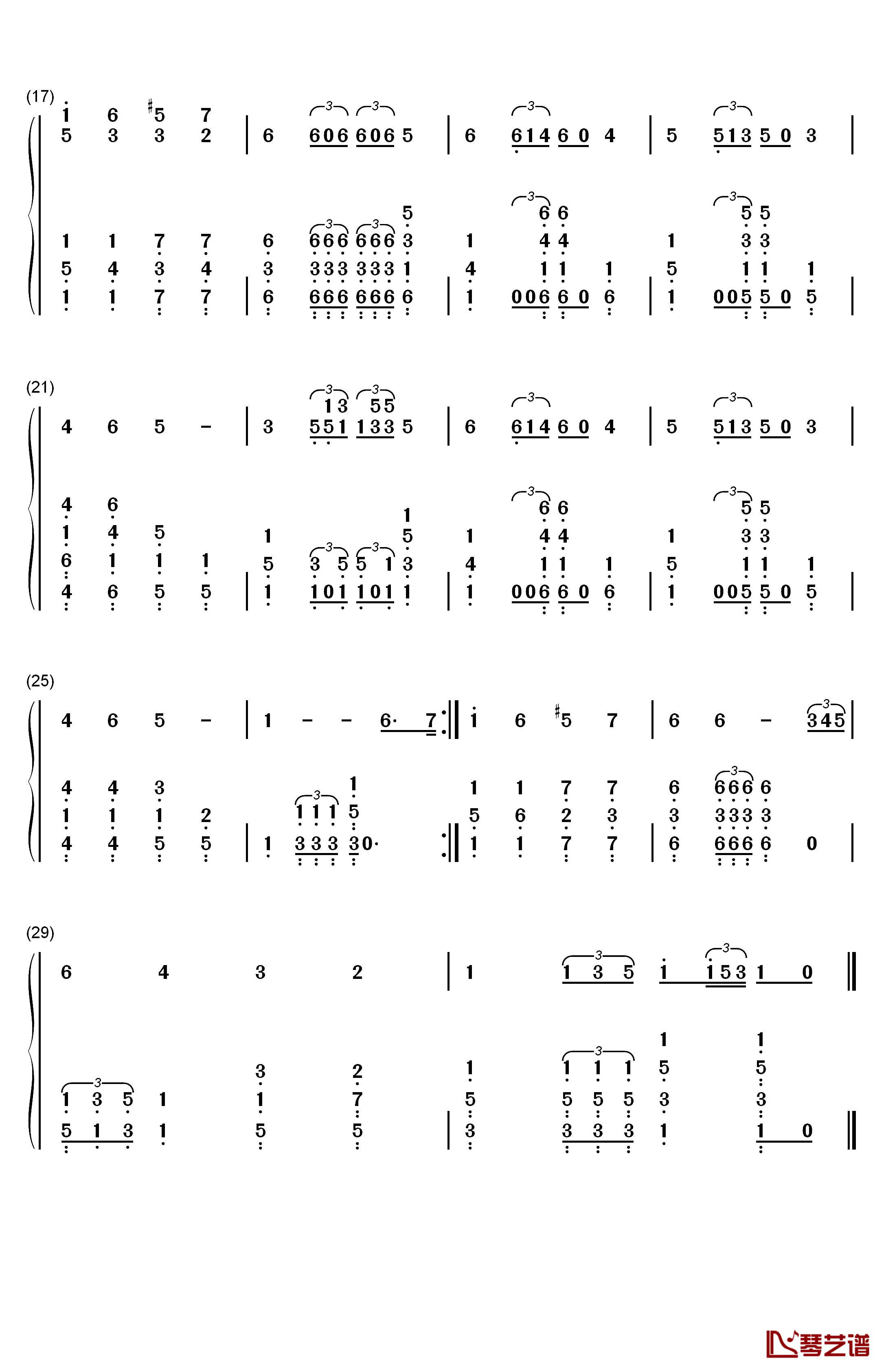 帝丹小学校校歌钢琴简谱-数字双手-名侦探柯南2