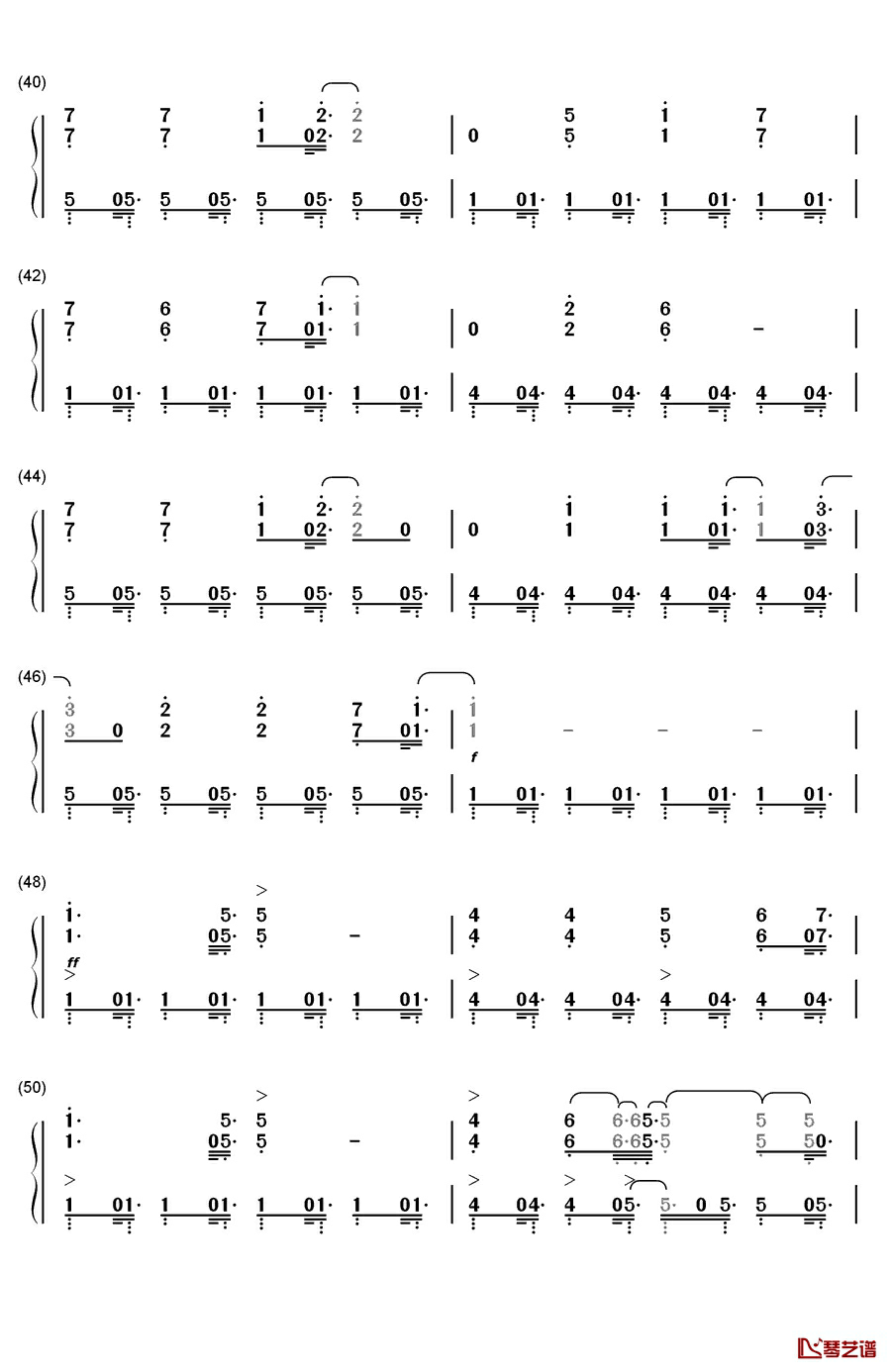 恋をしようよ钢琴简谱-数字双手-Pico4