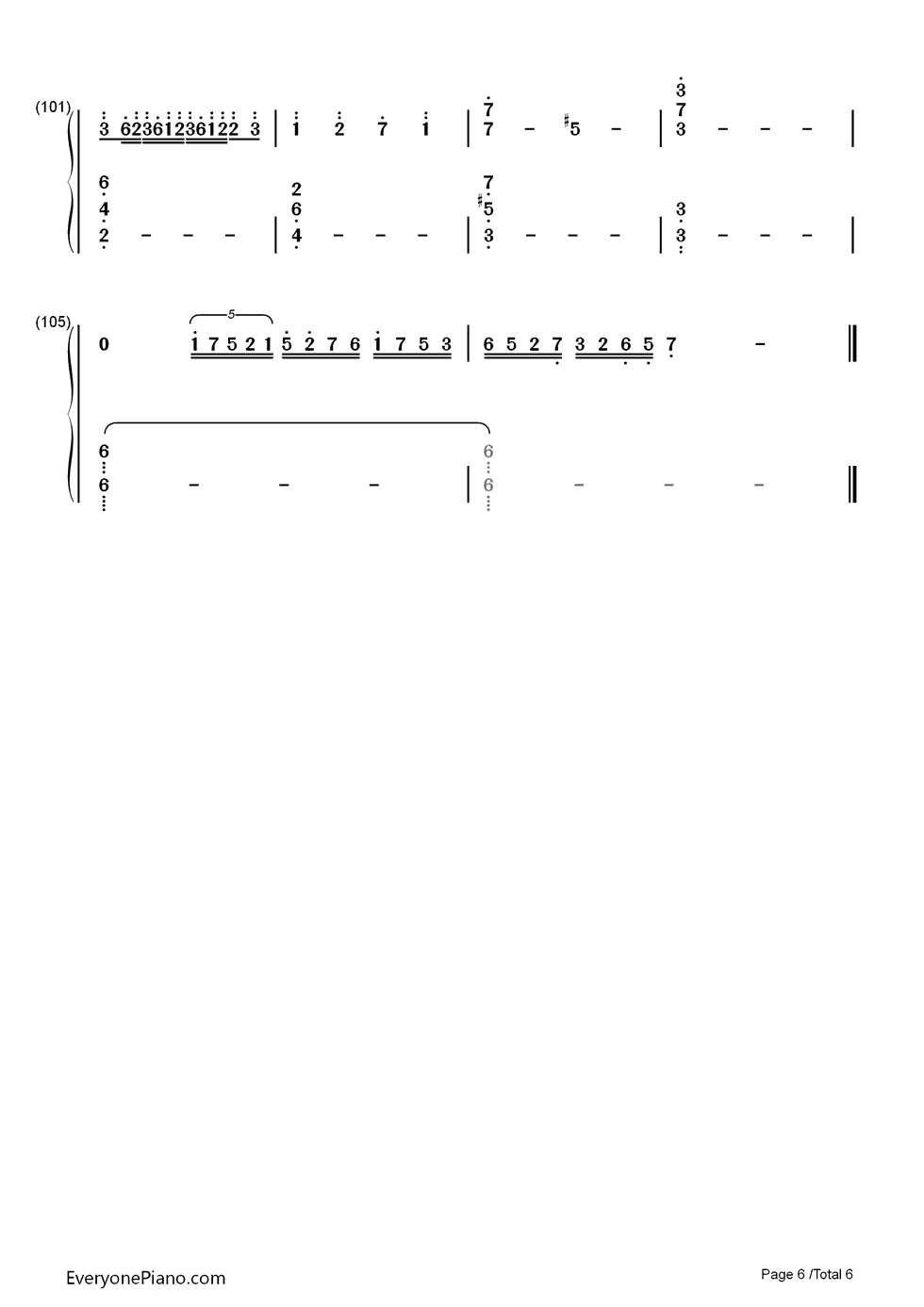 Moonlit Night钢琴简谱-数字双手-林ゆうき6