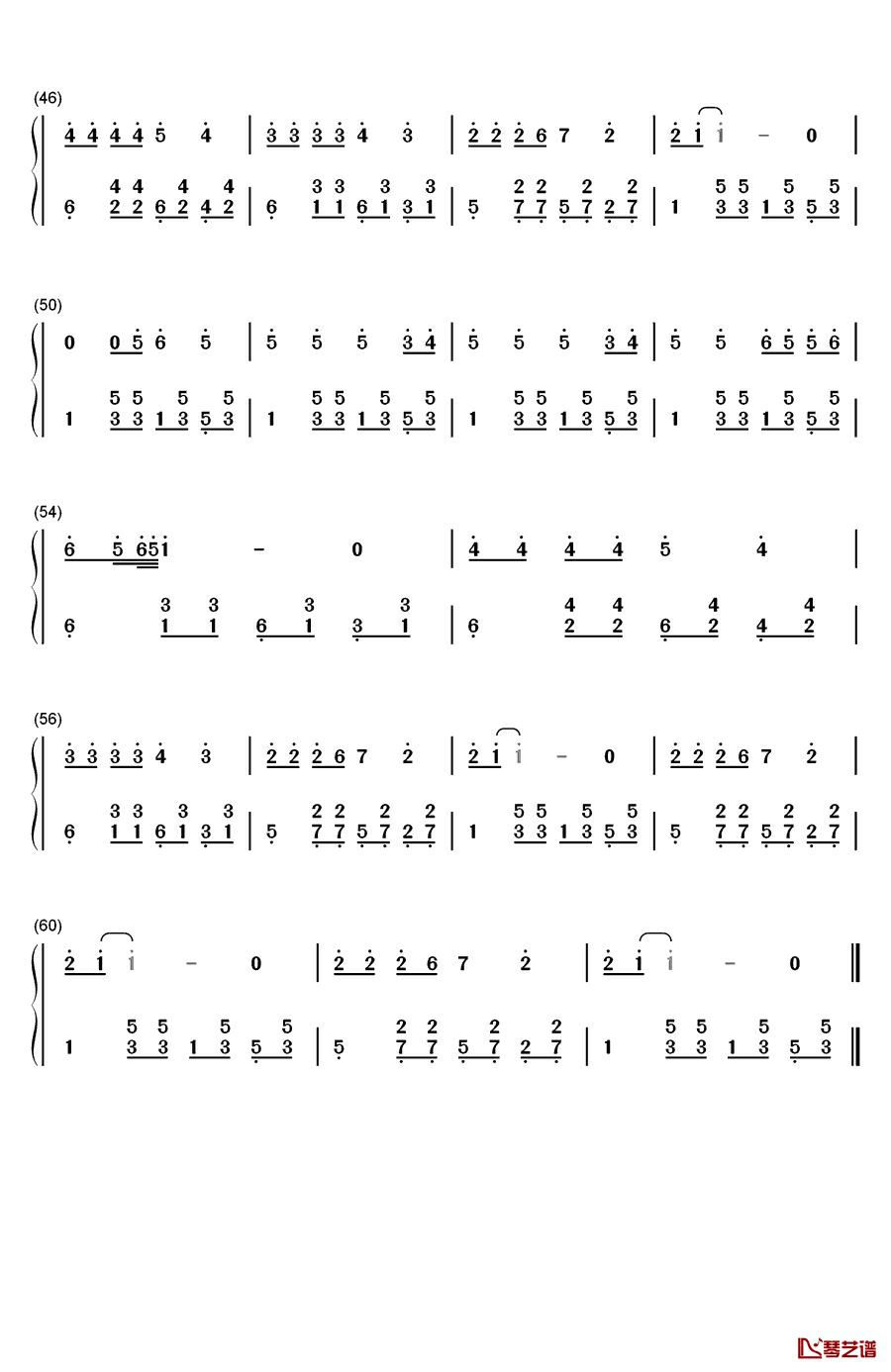 今天你要嫁给我钢琴简谱-数字双手-陶喆3