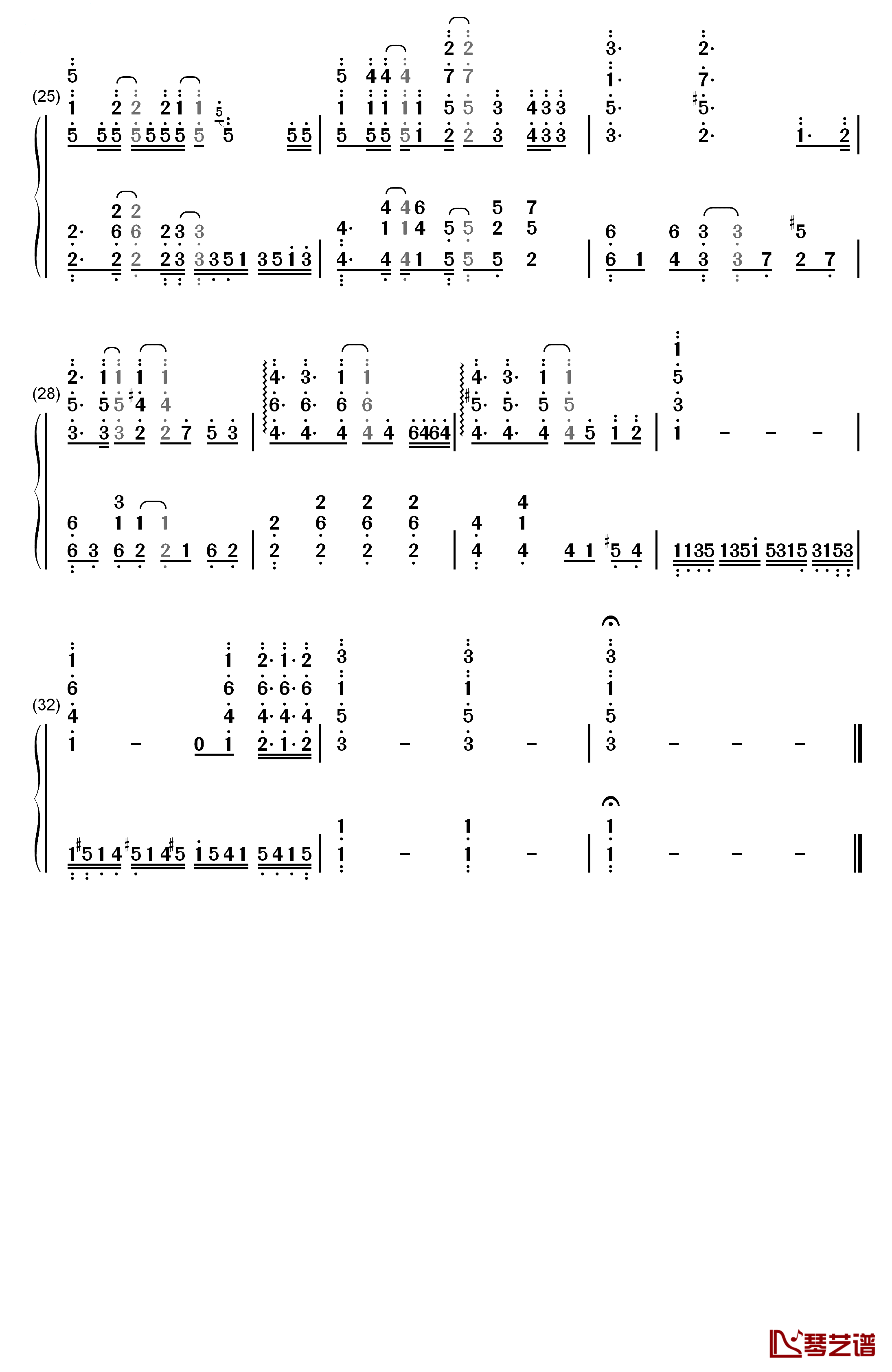 シルシ钢琴简谱-数字双手-LiSA3