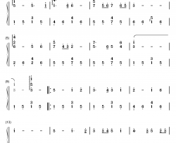 同一首歌钢琴简谱-数字双手-毛阿敏