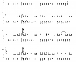 回忆的温度钢琴简谱-数字双手-石进