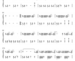 爱不由我钢琴简谱-数字双手-尤长靖