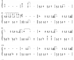 我们没有爱错钢琴简谱-潘嘉丽歌曲-数字双手曲谱